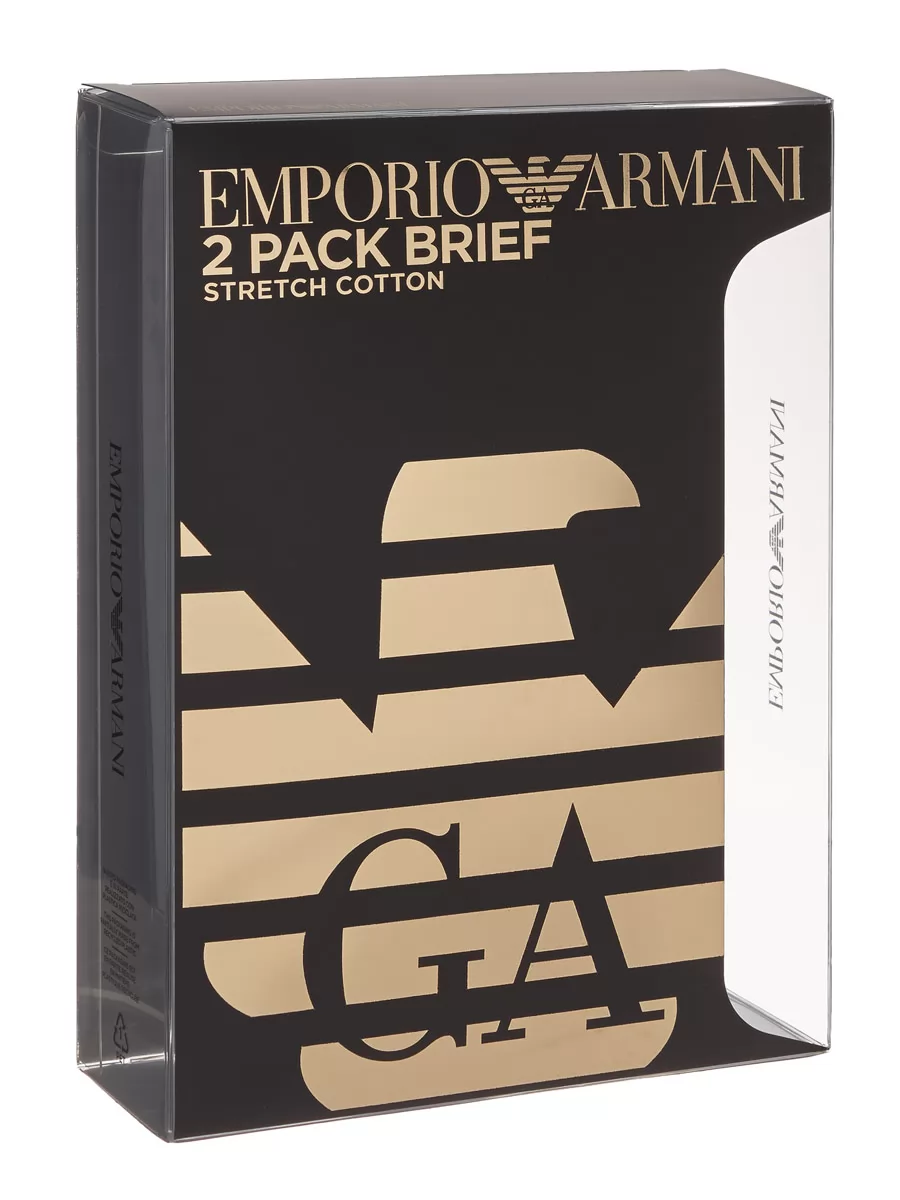 Granatowy Slipy męskie 2PACK Emporio Armani 1117339A598 - zdjęcie 3