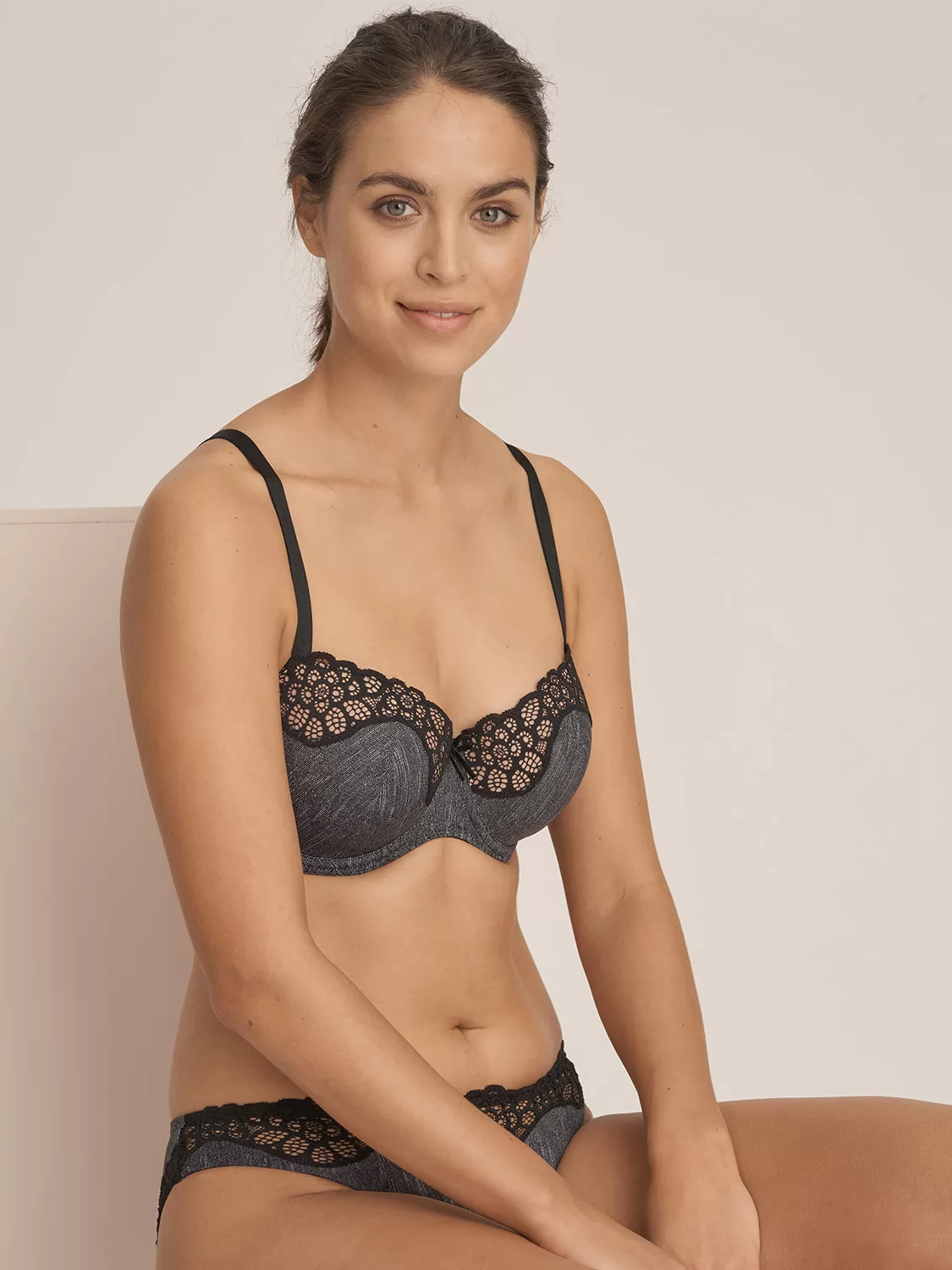 Czarny, szary Biustonosz balkonetka PrimaDonna Twist Celebrity 241813 - zdjęcie 5