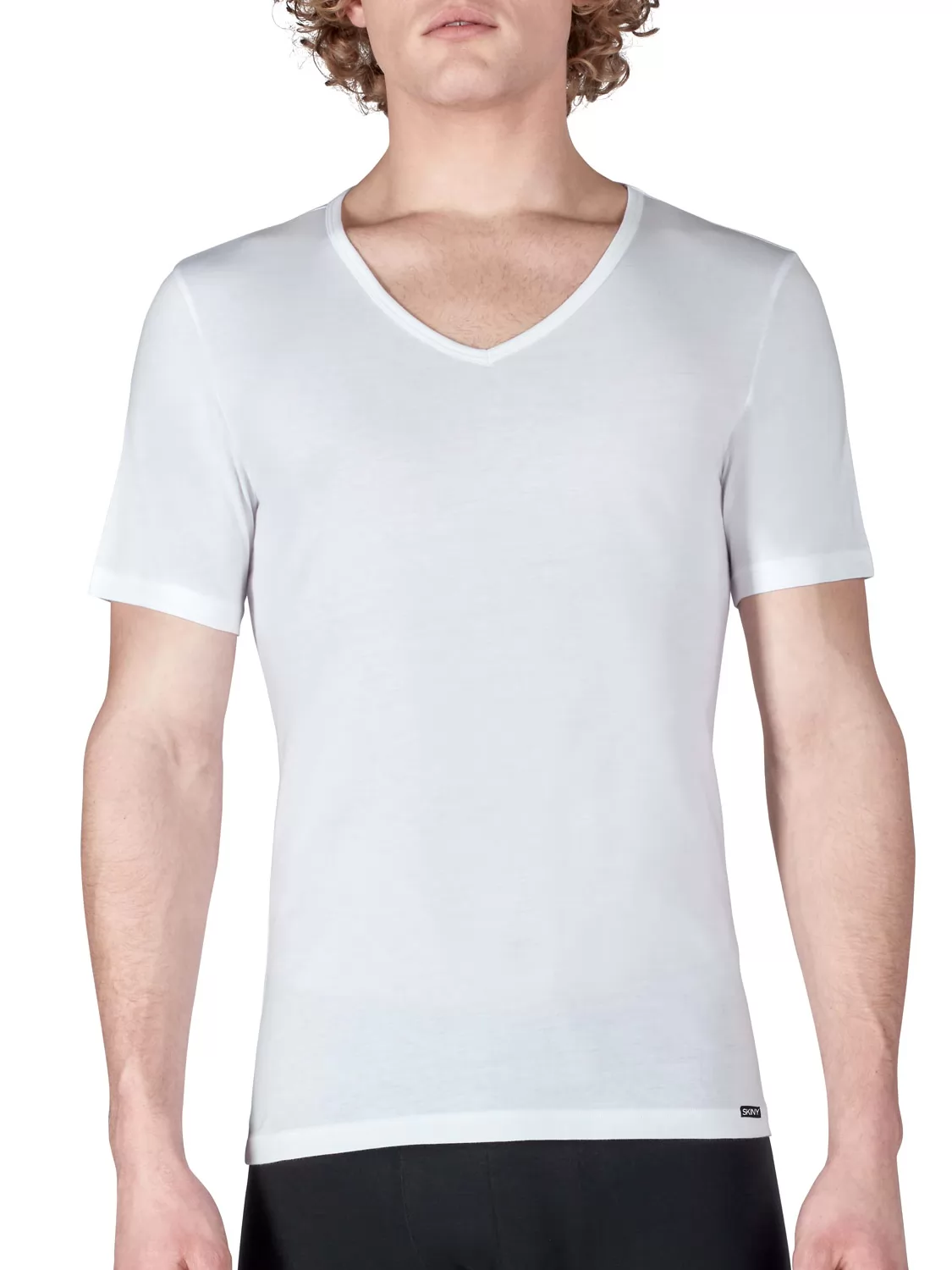 Biały Koszulka męska 2PACK Skiny Shirt Collection 086911 - zdjęcie 1