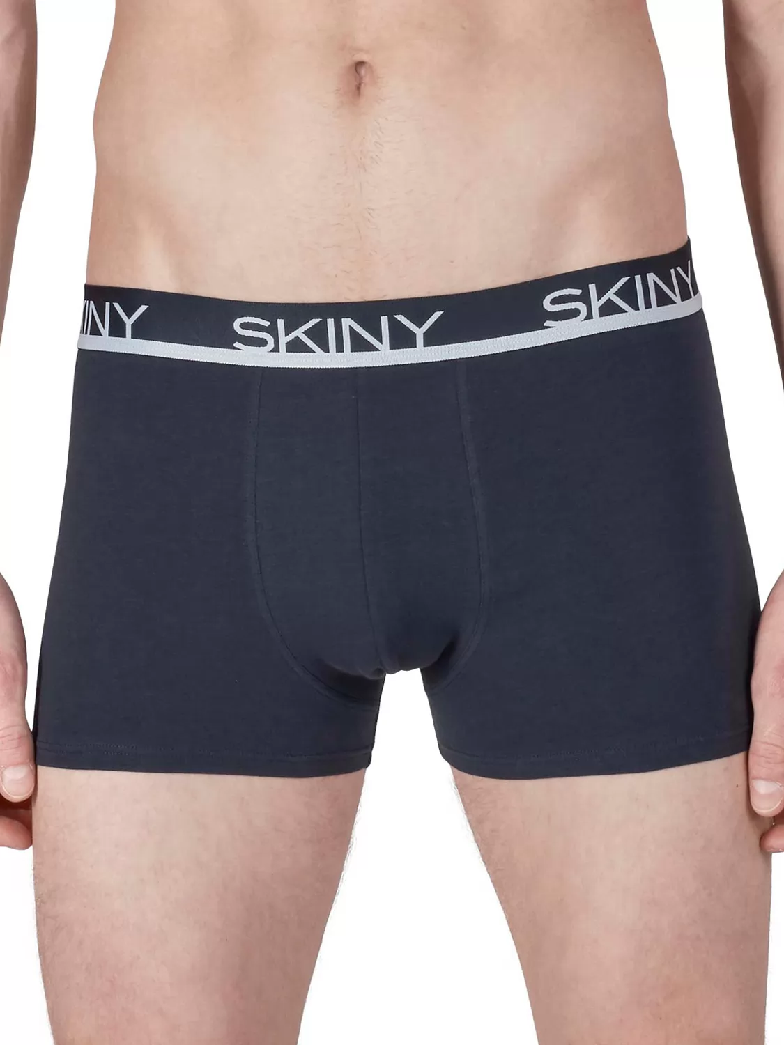 Czarny, granatowy, szary Bokserki męskie 3PACK Skiny Basic 086840 - zdjęcie 4