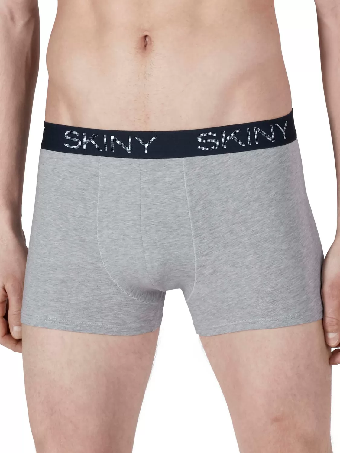 Granatowy, szary Bokserki męskie 2PACK Skiny Basic 086835 - zdjęcie 1