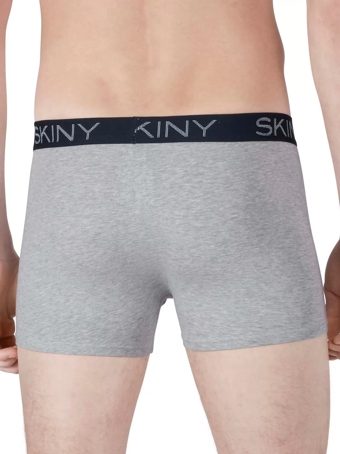 Granatowy, szary Bokserki męskie 2PACK Skiny Basic 086835 - zdjęcie 4