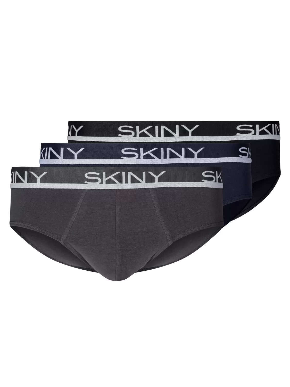 Czarny, granatowy, szary Slipy męskie 3PACK Skiny Basic 086839 - zdjęcie 2