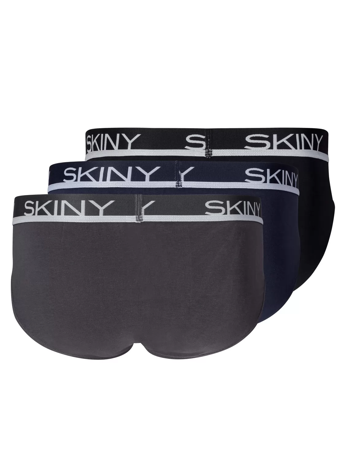 Czarny, granatowy, szary Slipy męskie 3PACK Skiny Basic 086839 - zdjęcie 3