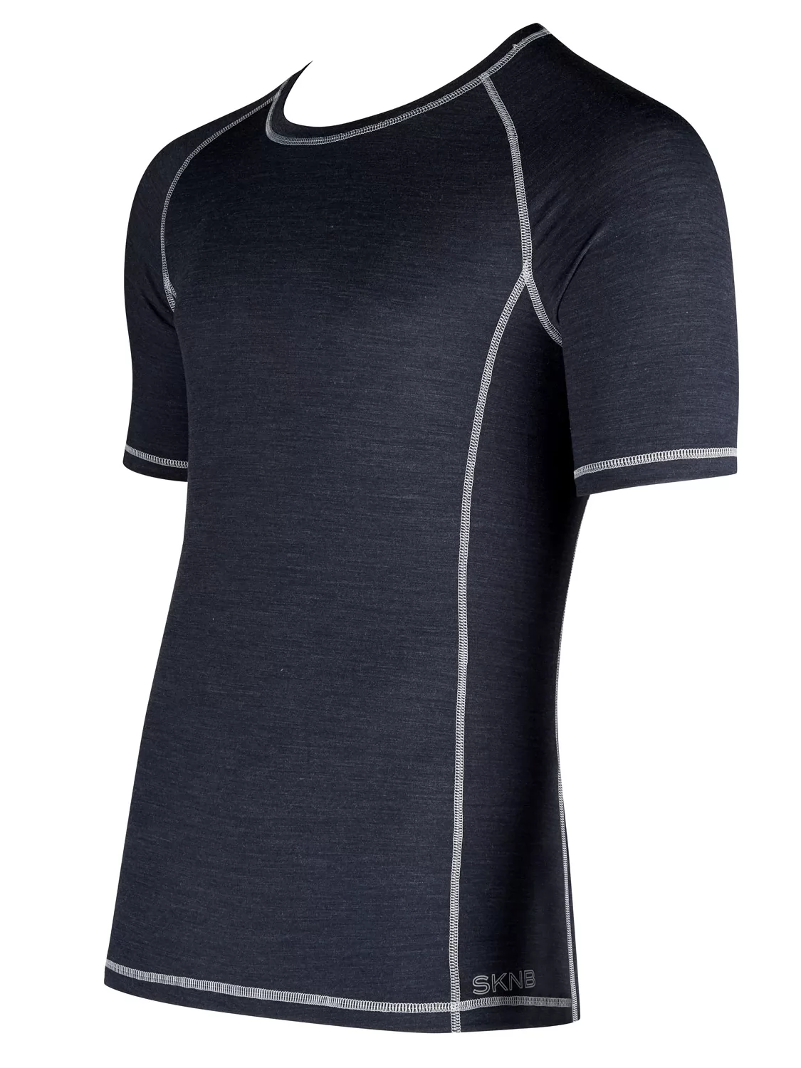 Granatowy Koszulka męska z krótkim rękawem Skiny Active Wool Men 086661 - zdjęcie 2