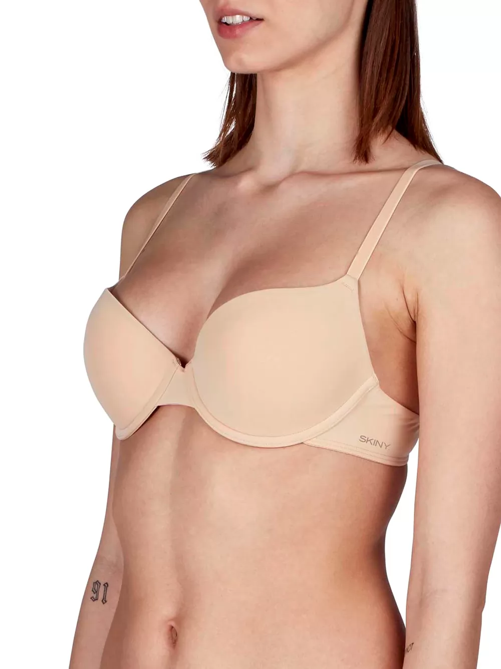 Beżowy Biustonosz push-up Skiny Micro Lovers 085674 - zdjęcie 1