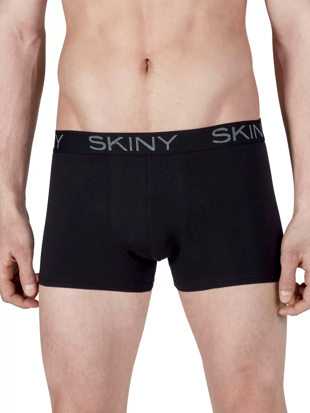 Czarny Bokserki męskie 2PACK Skiny Basic 086835 - zdjęcie 1