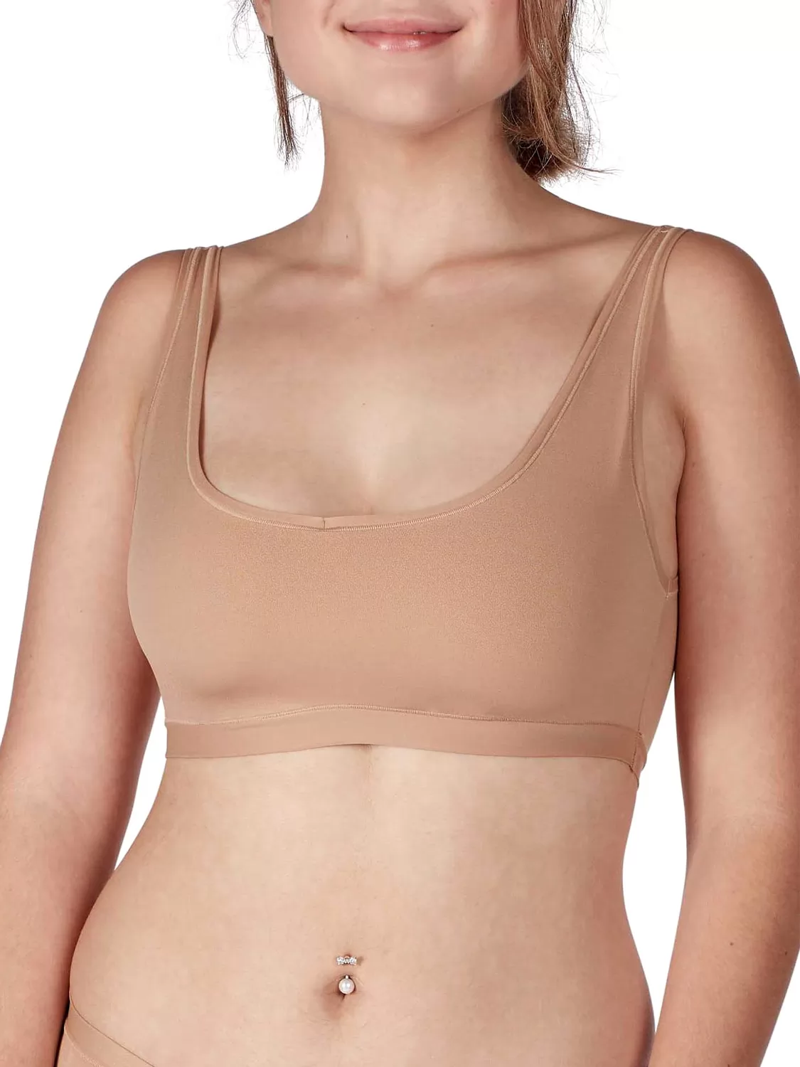 Brązowy Top damski 2PACK Skiny Pure Nudity 080076 - zdjęcie 1