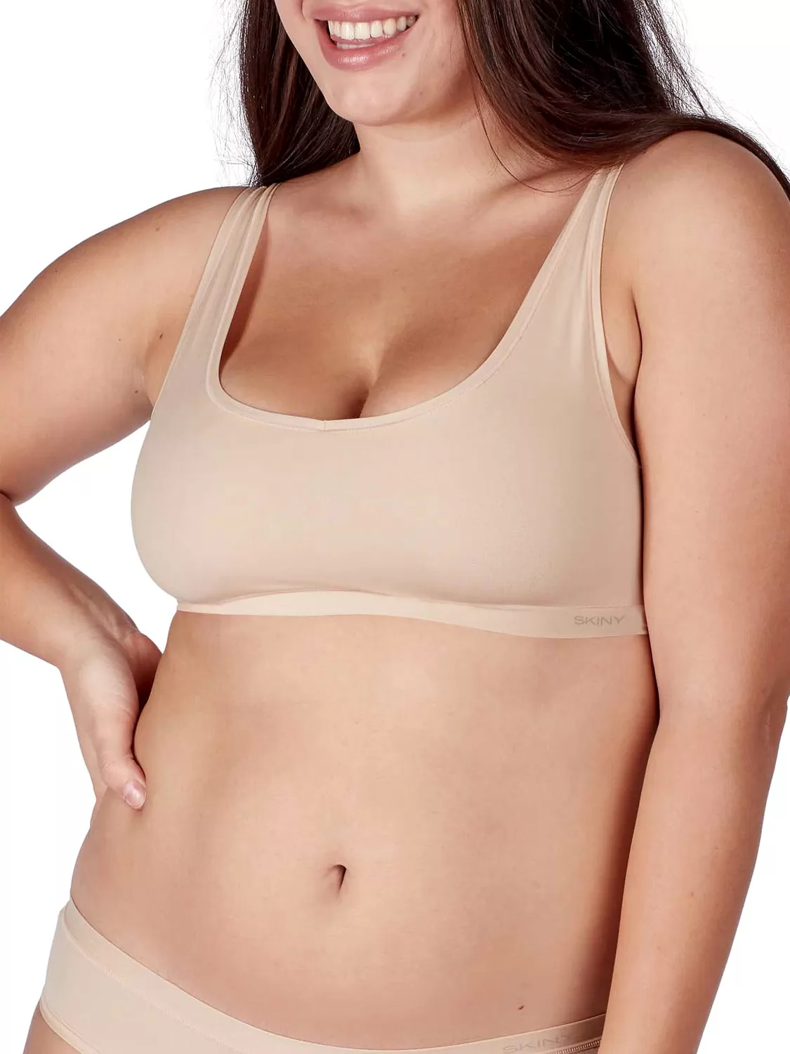 Beżowy Top damski 2PACK Skiny Pure Nudity 080076 - zdjęcie 1