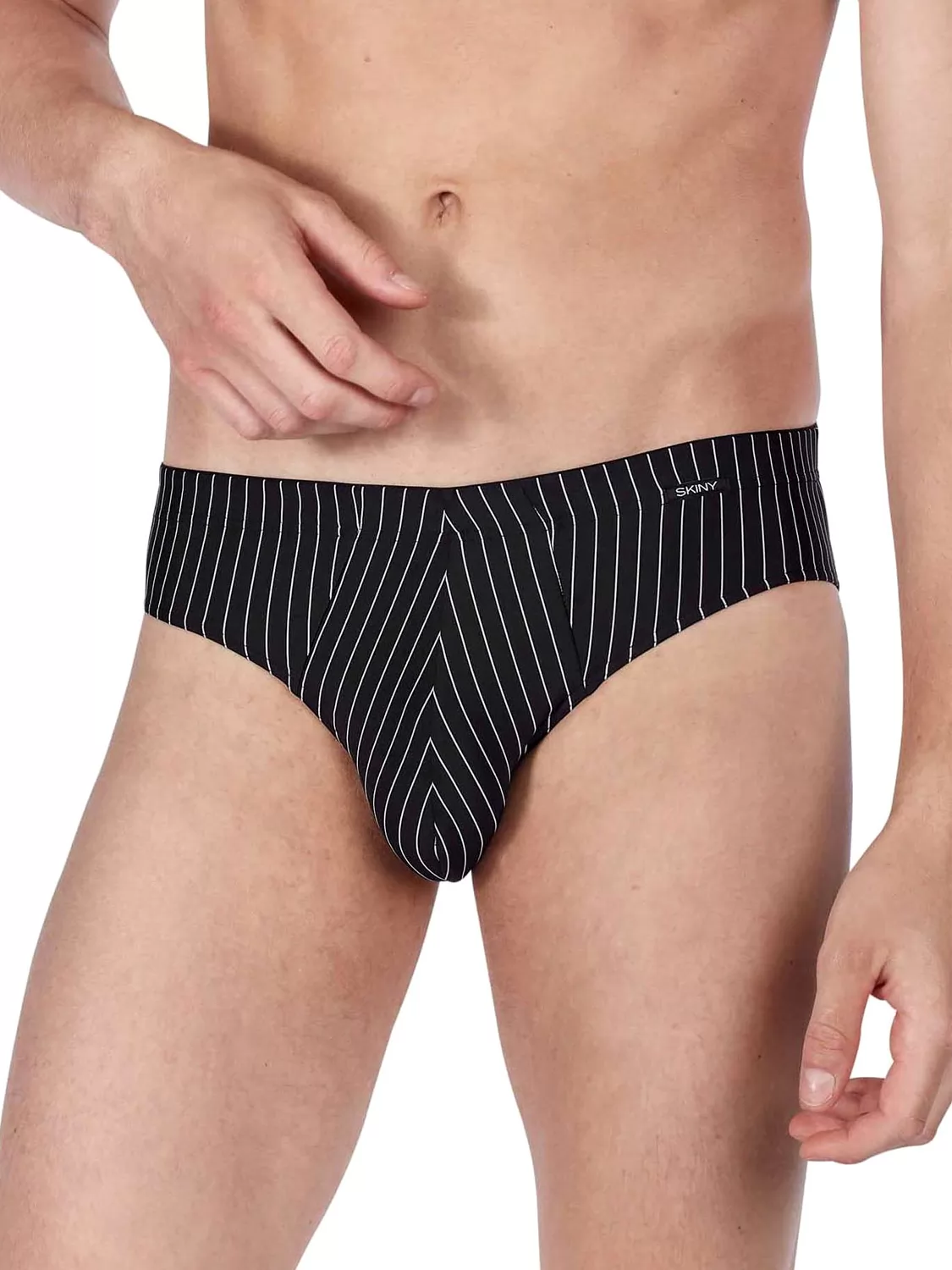 Czarno-biały, czarny Slipy męskie 2PACK Skiny Power Line 086773 - zdjęcie 1