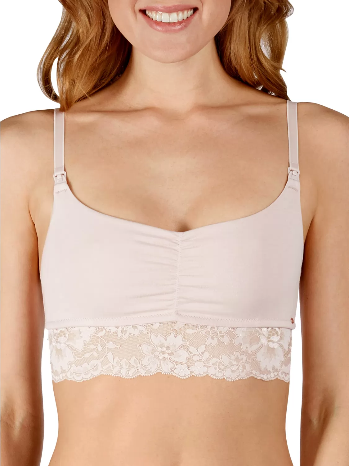 Pudrowy róż, różowy Top damski Skiny Refined Maternity 085099 - zdjęcie 1
