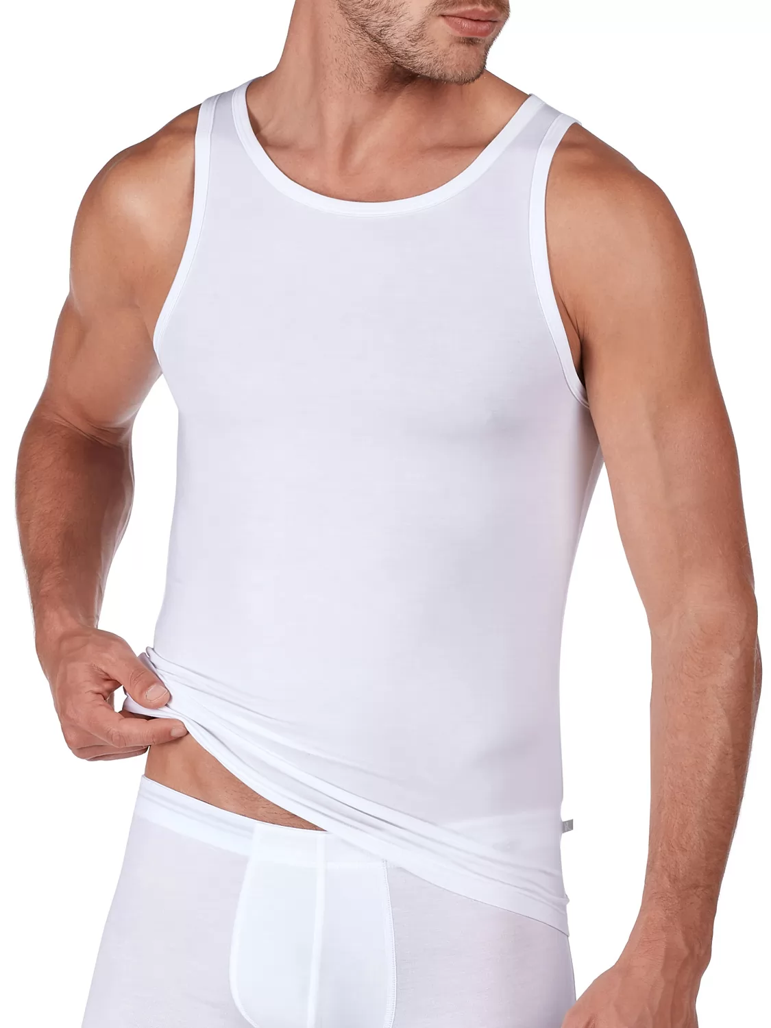 Biały Podkoszulka męska Huber Selective Men 112586 - zdjęcie 1