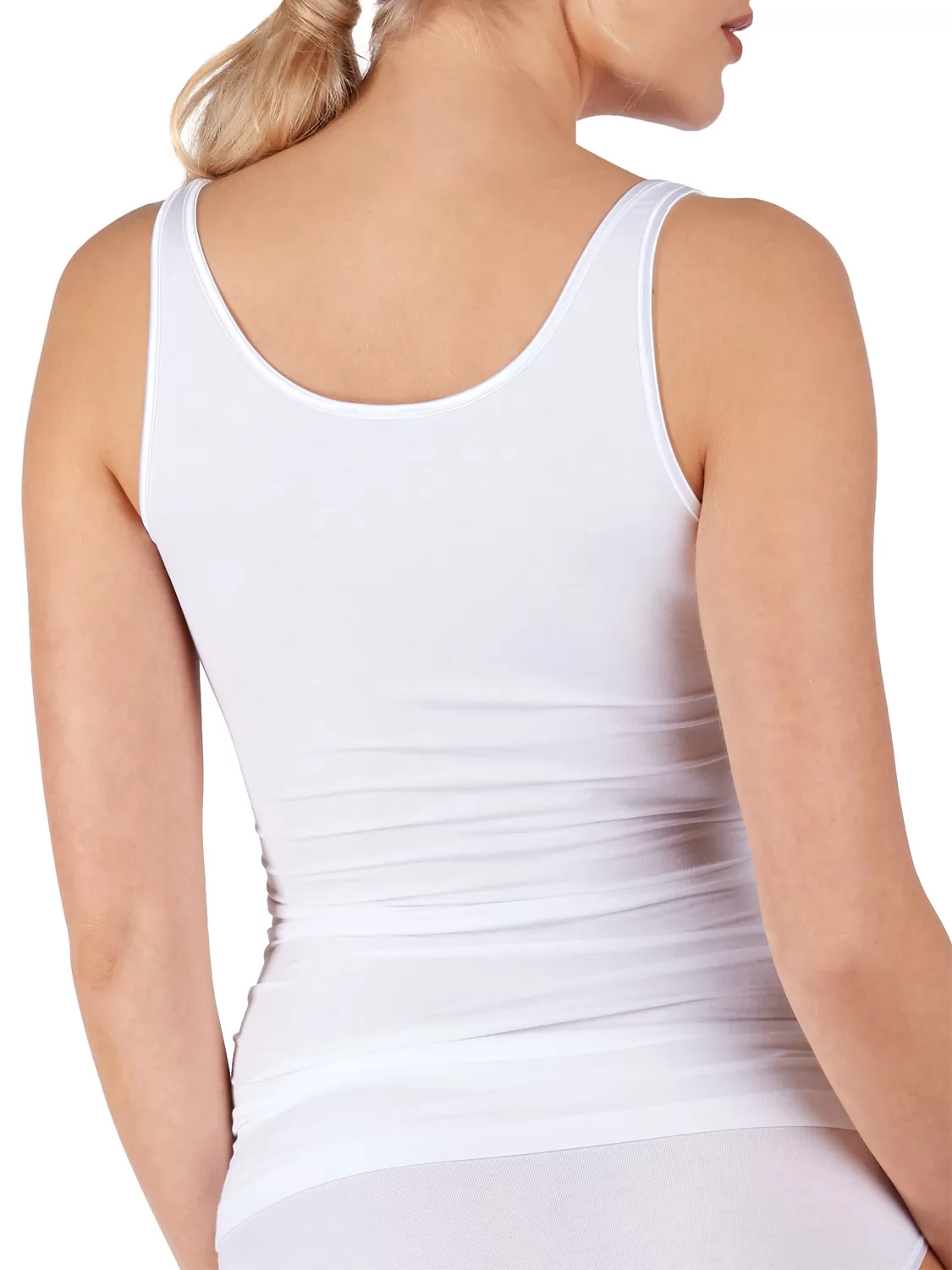 Biały Koszulka damska Huber Soft Comfort 016400 - zdjęcie 2