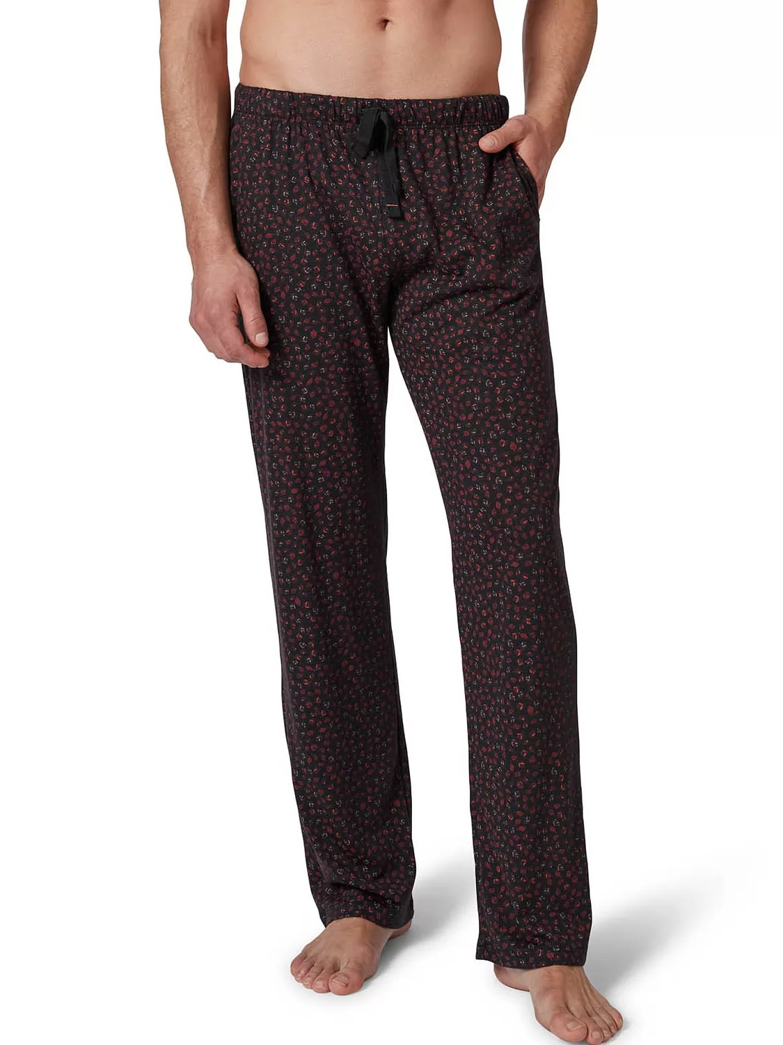 Bordowy, brązowy, czarny Spodnie męskie Huber Splendid Night 117018 - zdjęcie 1