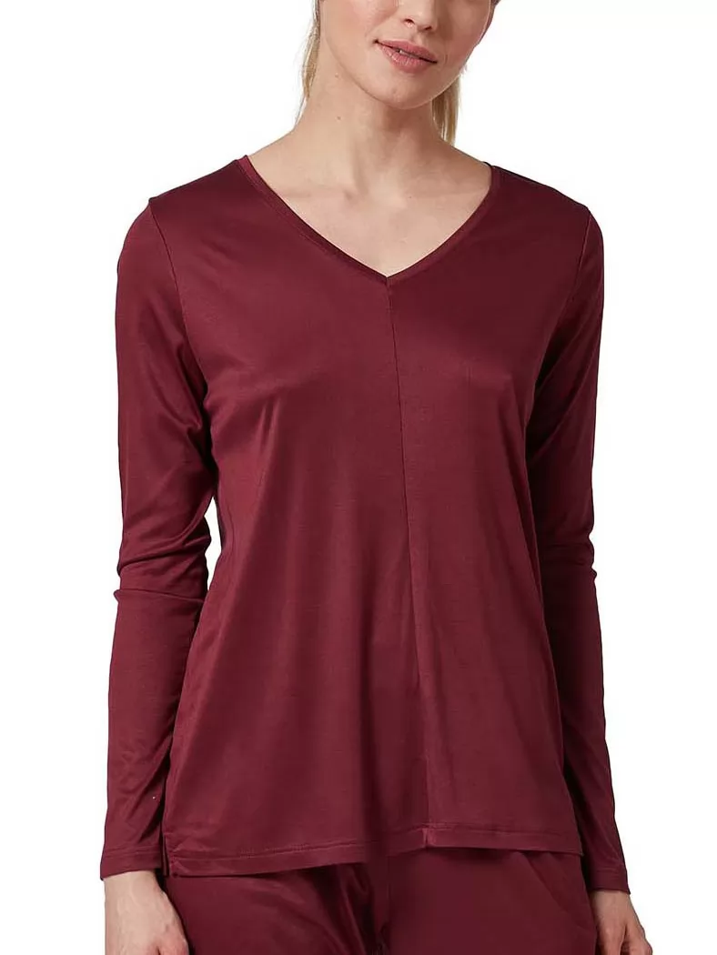 Bordowy, czerwony Koszulka damska Huber Ease of Wear 018265 - zdjęcie 1