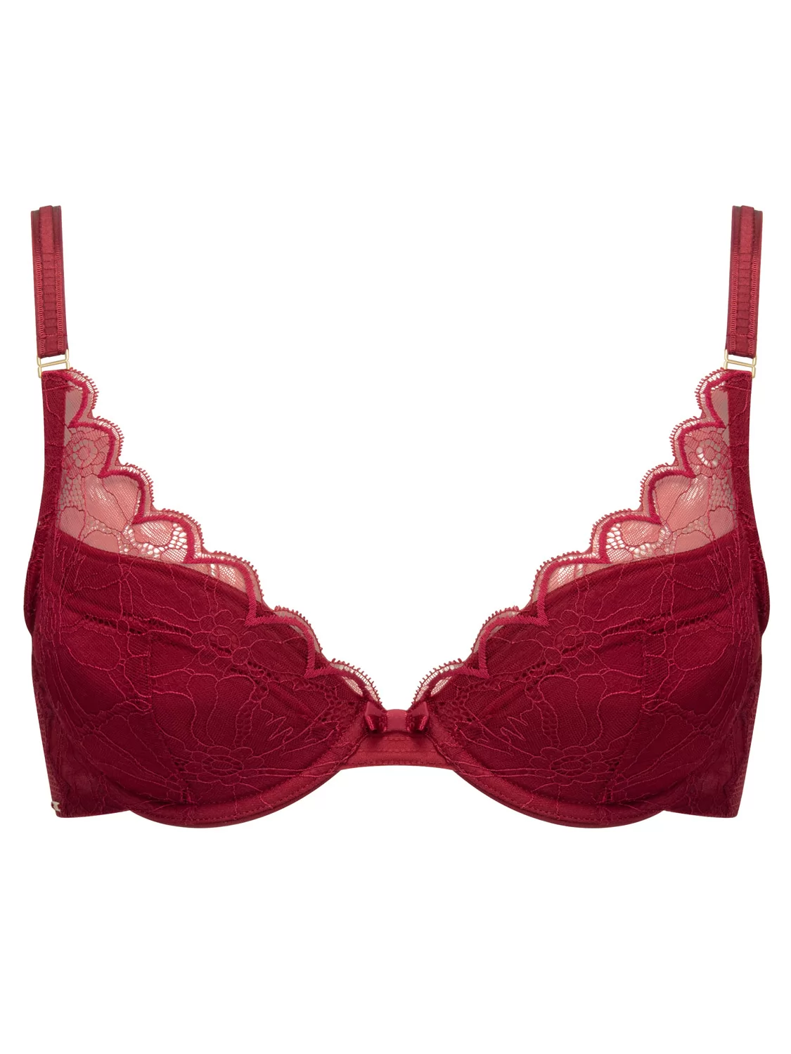 Czerwony Biustonosz push-up Chantelle Tailor C16F20 - zdjęcie 3