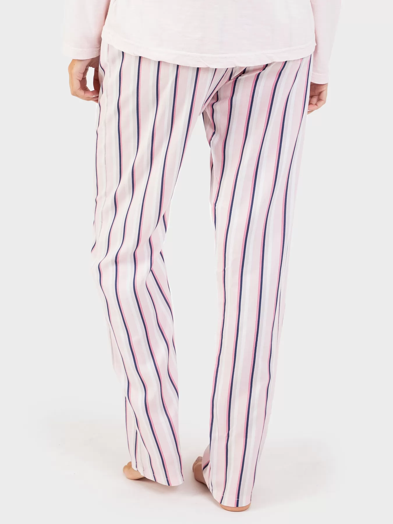 Biały, granatowy, różowy Spodnie damskie Massana 213203 - zdjęcie 2