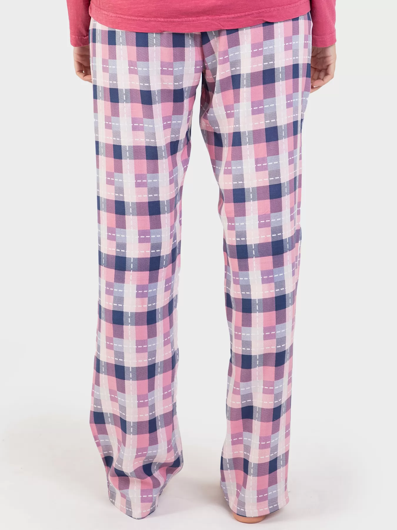 Biały, granatowy, różowy Spodnie damskie Massana 213203 - zdjęcie 2