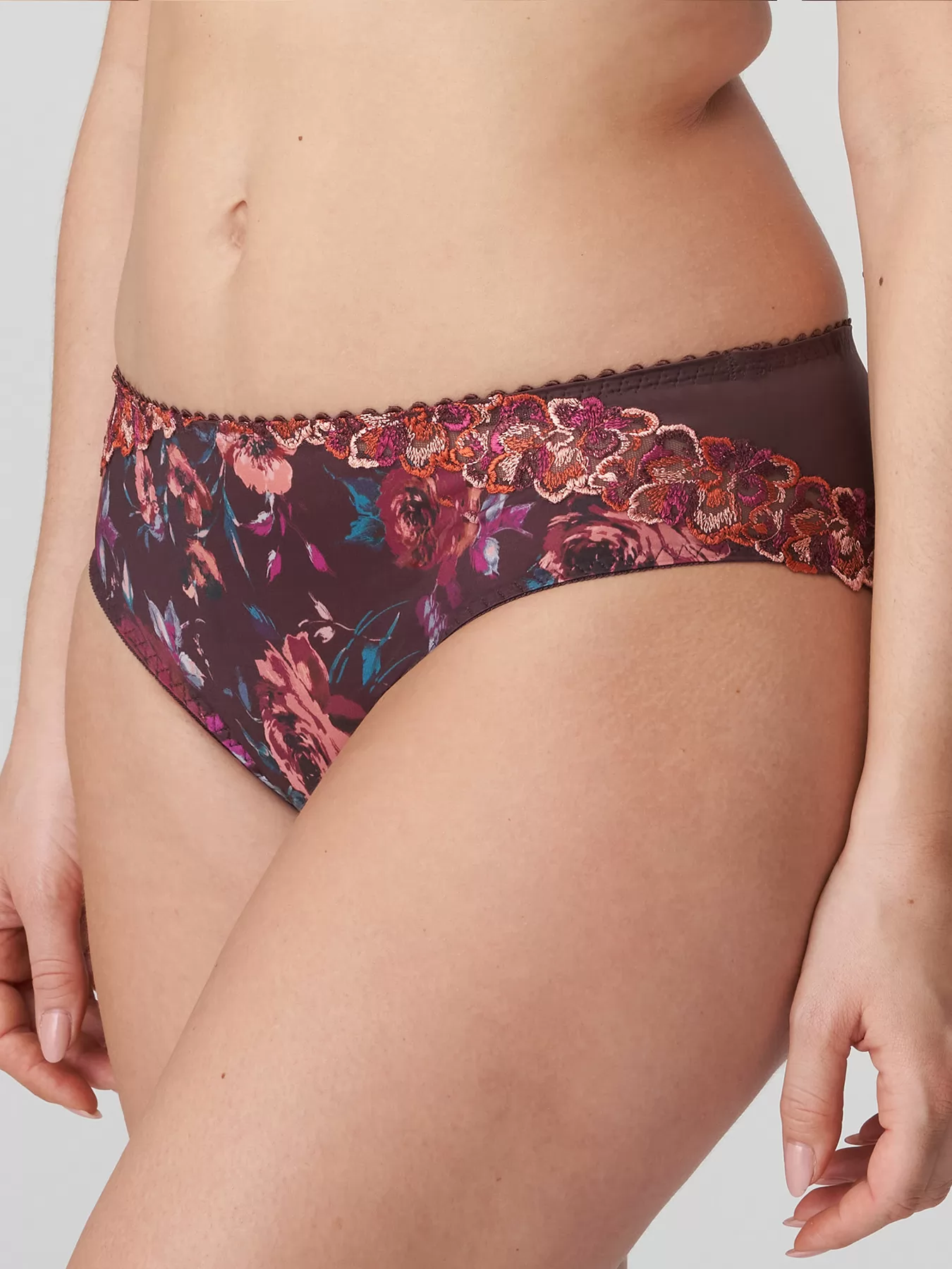 Bordowy, brązowy, wielobarwny Figi hipster PrimaDonna Sevas 563282 - zdjęcie 2