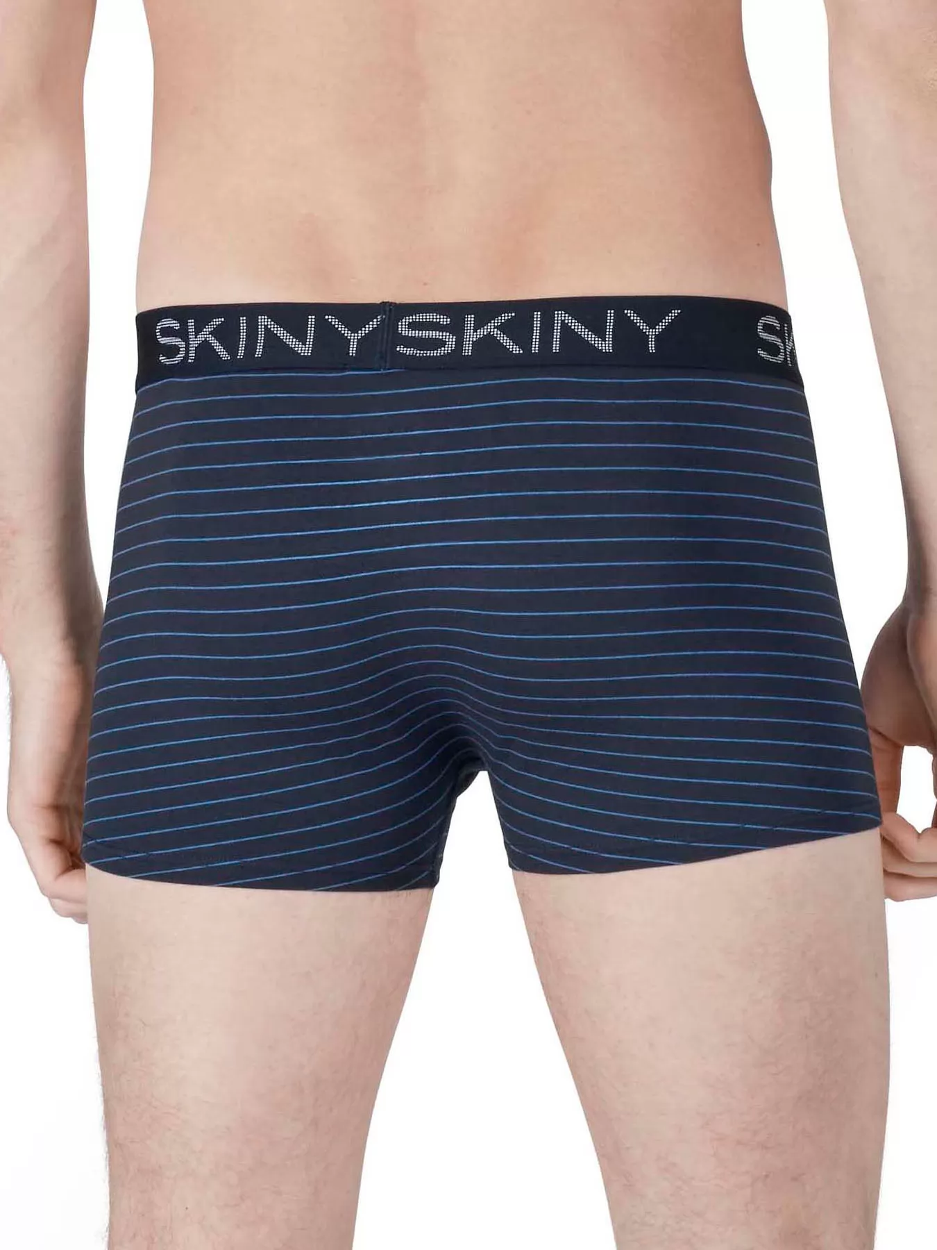 Granatowy Bokserki męskie 2PACK Skiny Basic 086487 - zdjęcie 5