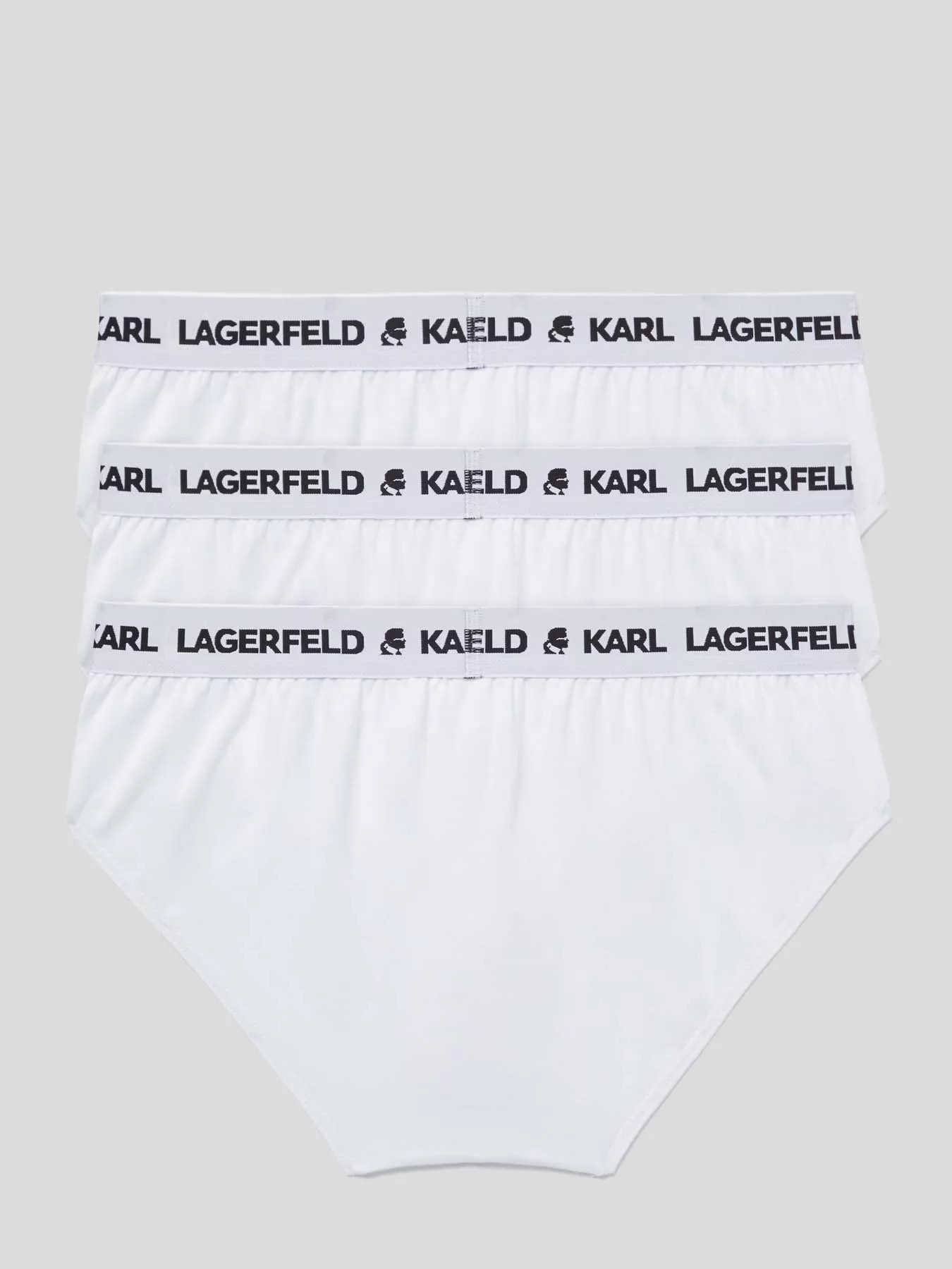 Biały Slipy męskie 3PACK Karl Lagerfeld 211M2103 - zdjęcie 2