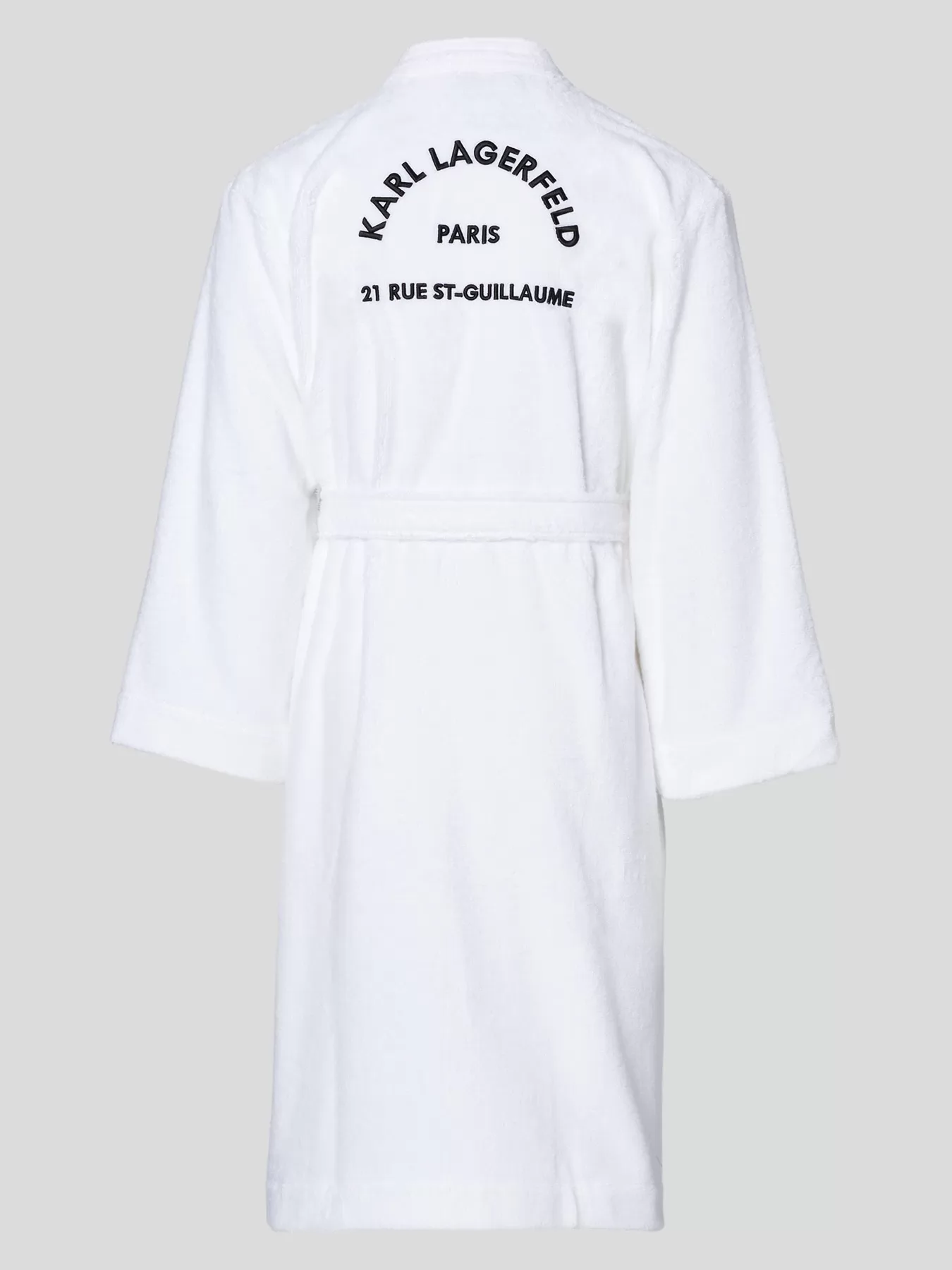 Biały Szlafrok męski Karl Lagerfeld 215M2180 - zdjęcie 4