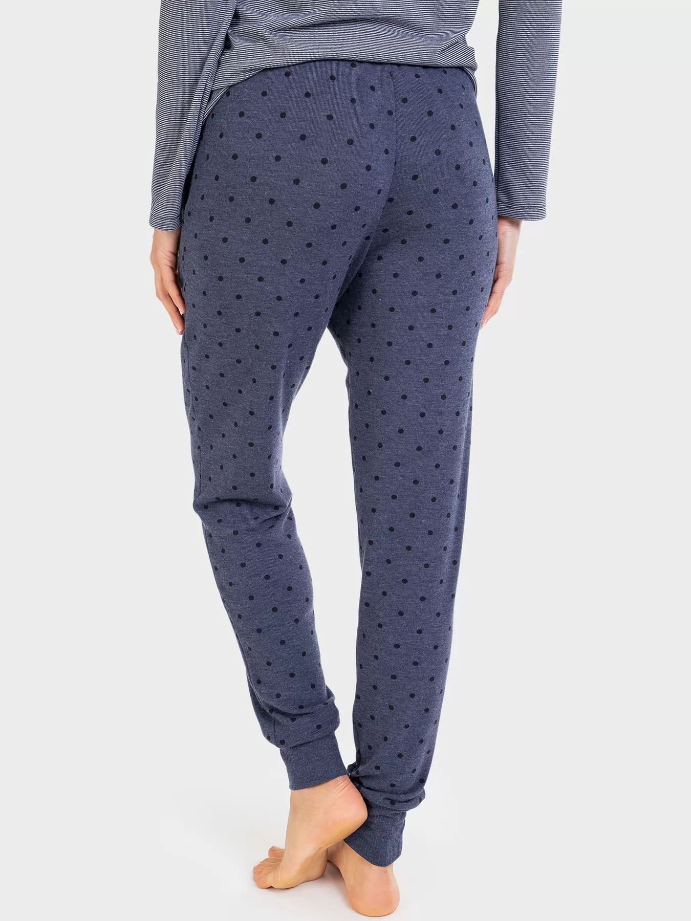 Granatowy Spodnie damskie Massana 713201 - zdjęcie 2