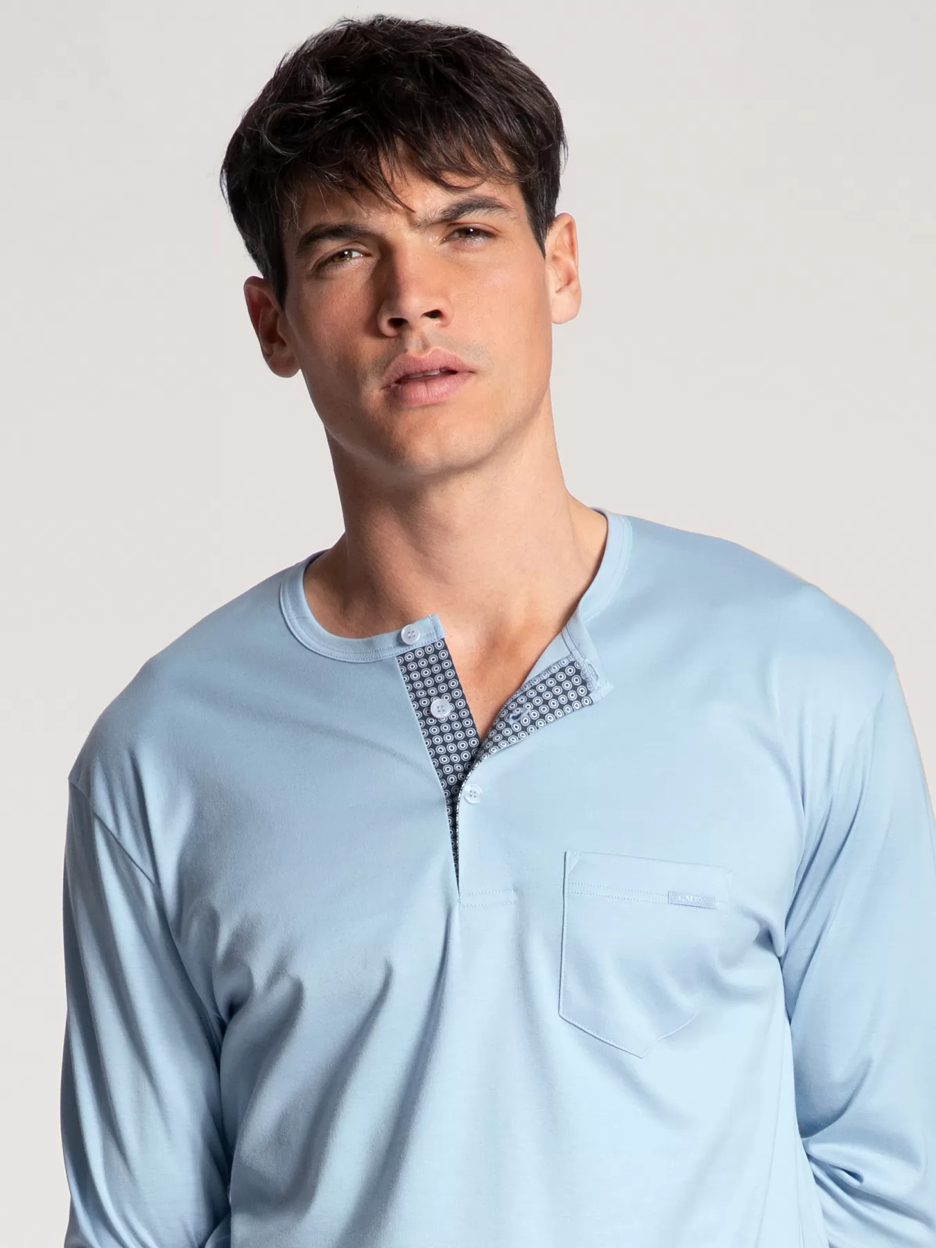 Granatowy, niebieski Piżama męska Calida Relax Choice 41968 - zdjęcie 3