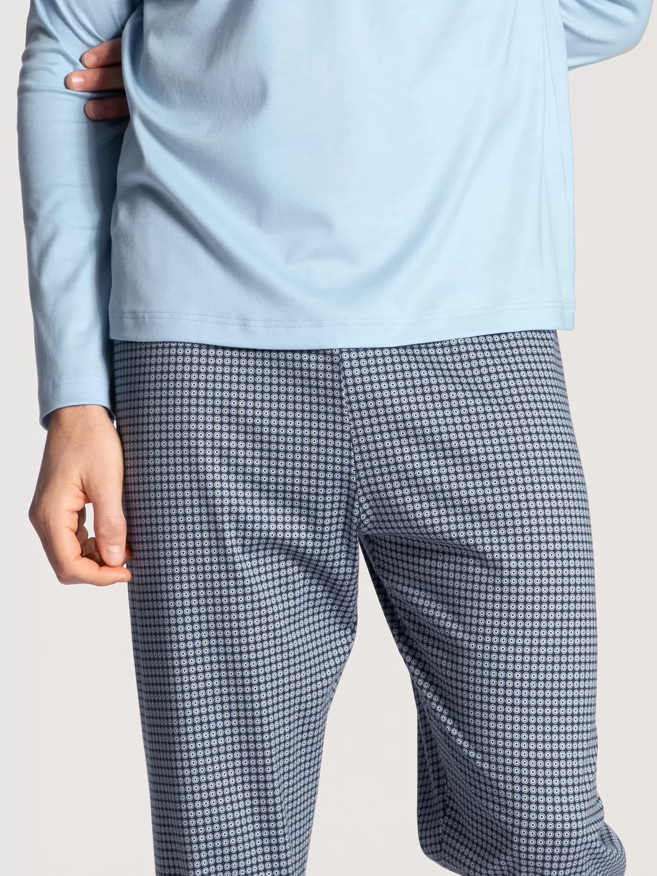 Granatowy, niebieski Piżama męska Calida Relax Choice 41968 - zdjęcie 4