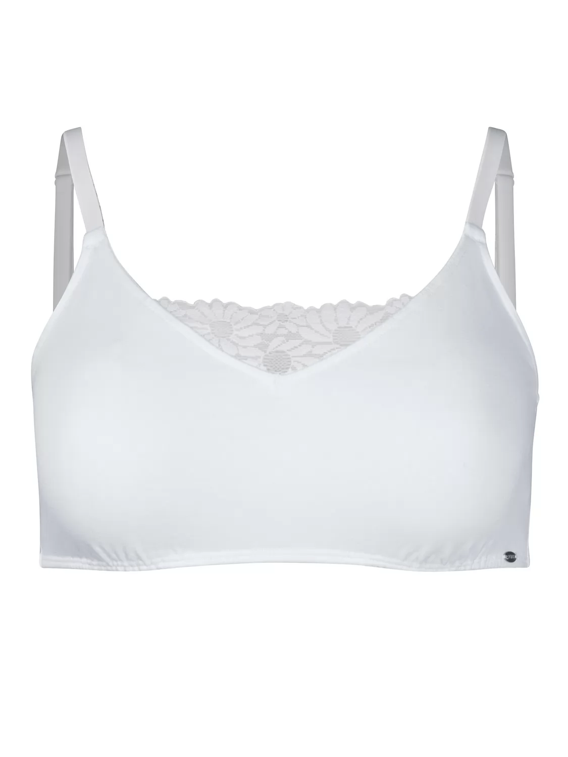 Biały Biustonosz bez fiszbin Skiny Every Day in Cotton Lace Multipack 080598 - zdjęcie 1