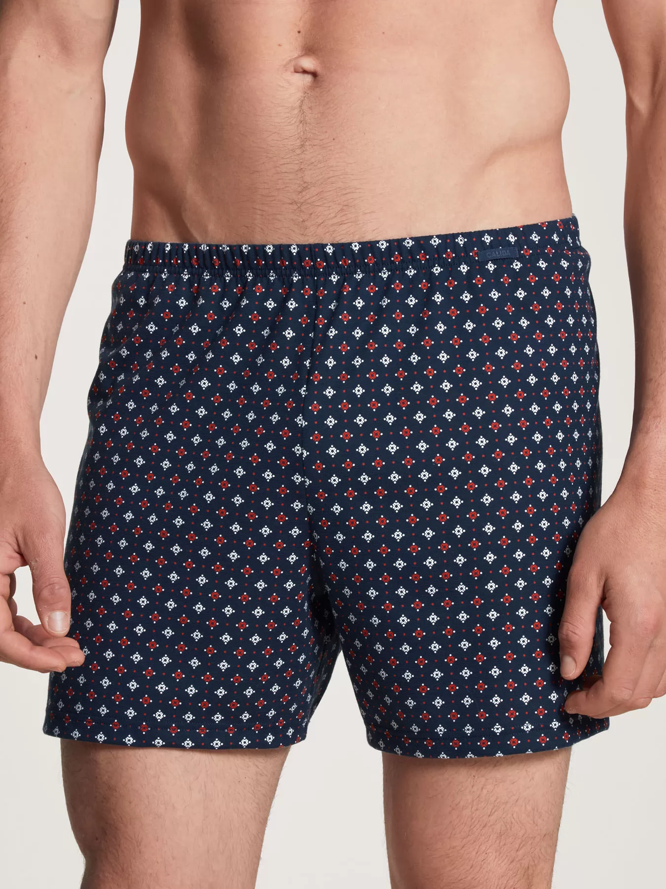 Czerwony, granatowy Bokserki męskie Calida Prints 24489 - zdjęcie 1