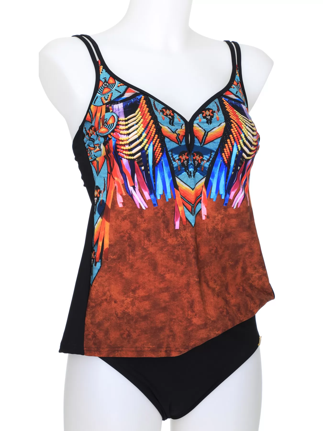 Brązowy, czarny, wielobarwny Tankini Sunflair 78002 - zdjęcie 2