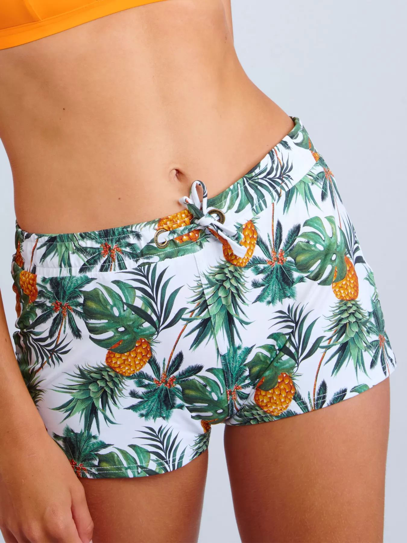 Biały, zielony Spodenki plażowe Banana Moon Tiwi Palmspring - zdjęcie 1