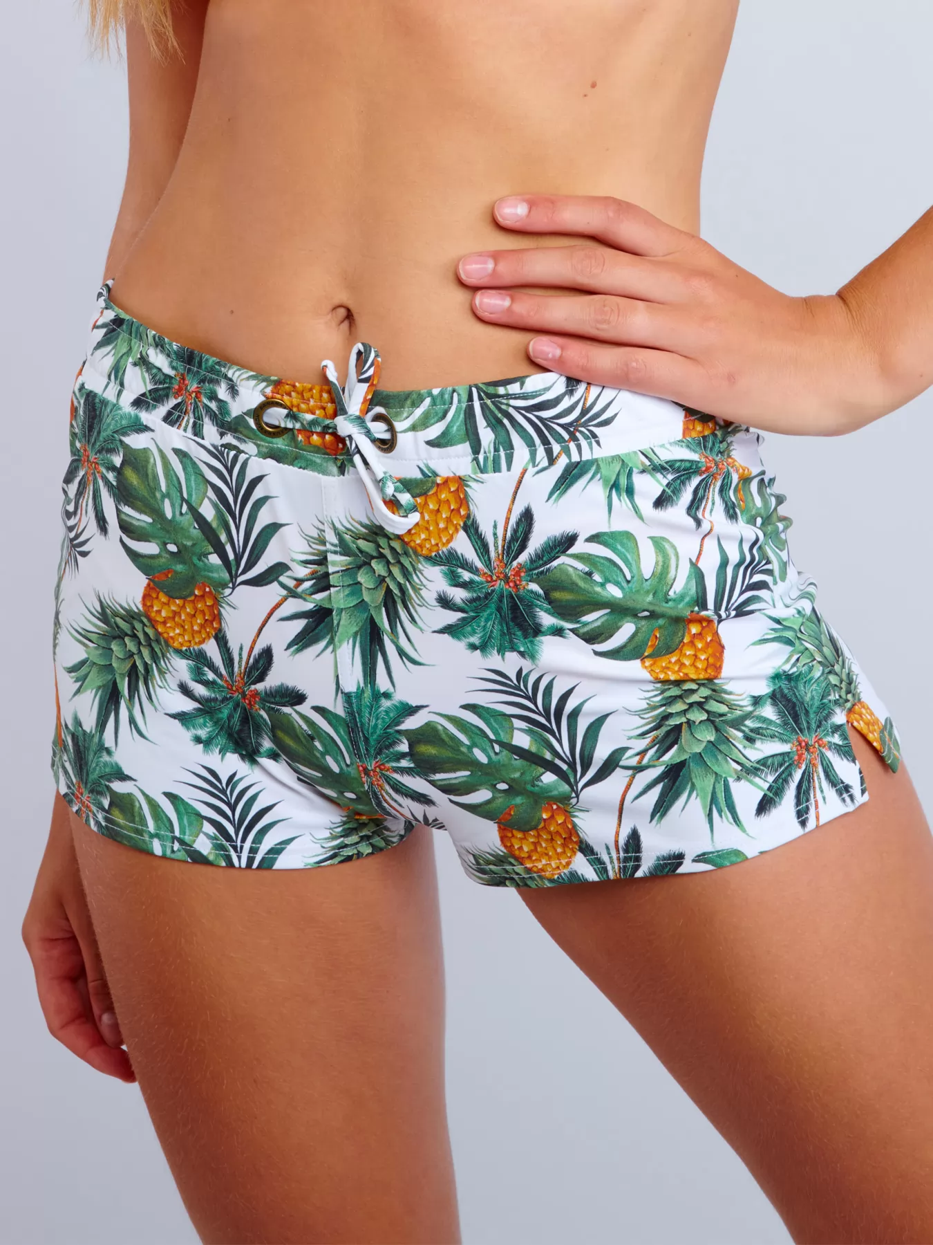 Biały, zielony Spodenki plażowe Banana Moon Tiwi Palmspring - zdjęcie 3