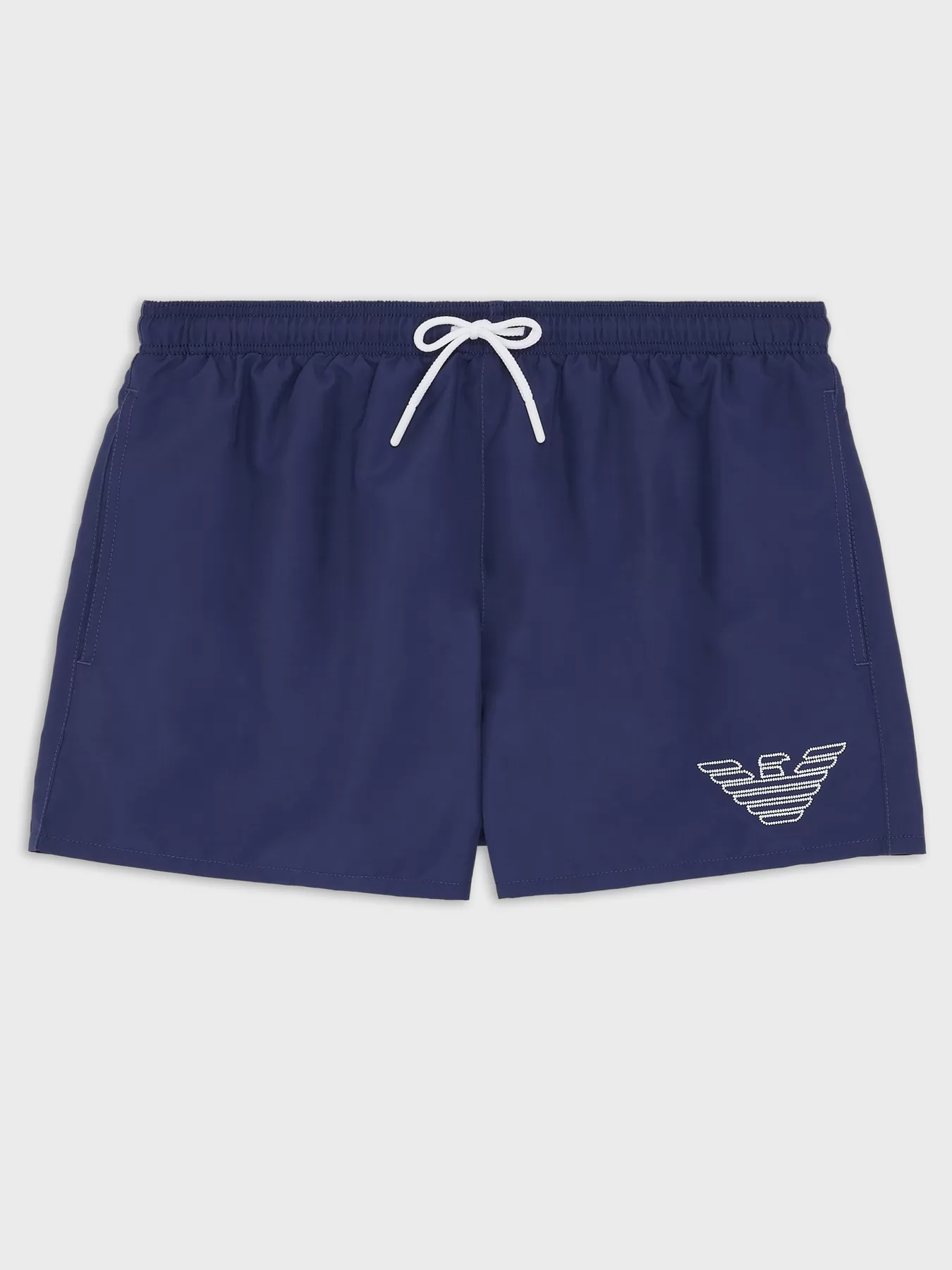 Granatowy Szorty kąpielowe Emporio Armani 2117522R438 - zdjęcie 4