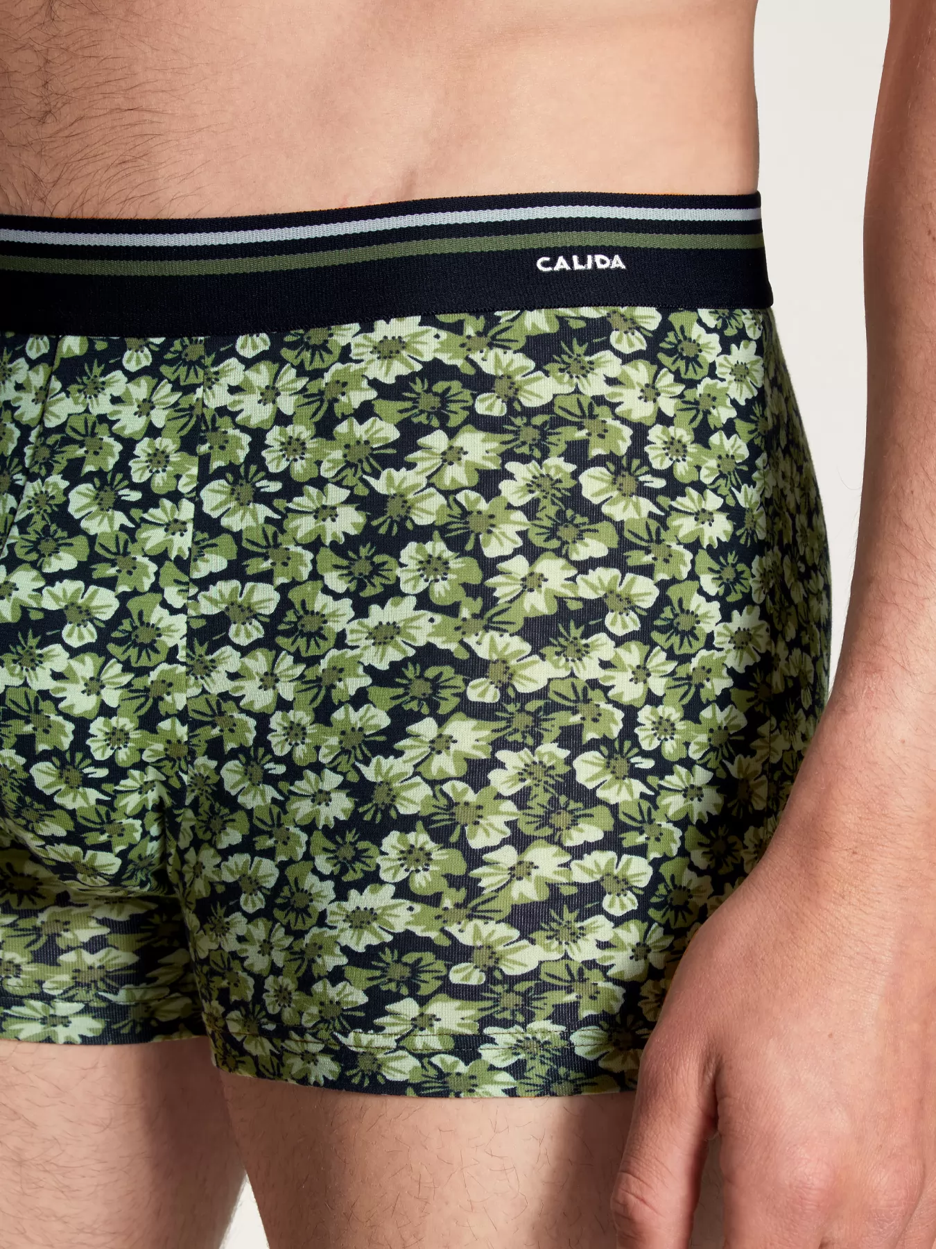 Czarny, zielony Bokserki męskie Calida Cotton Code Design 26684 - zdjęcie 3