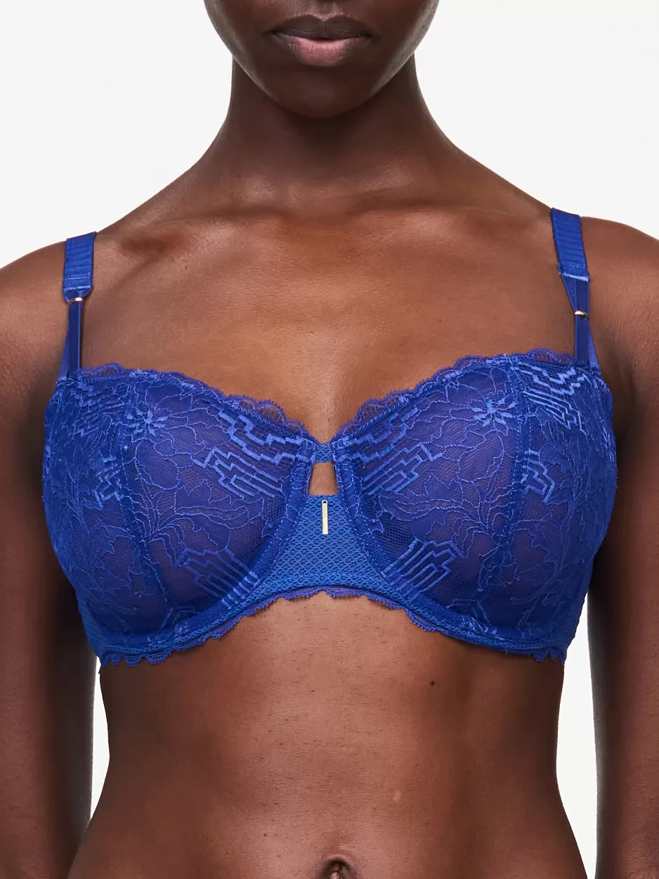 Niebieski Biustonosz balkonetka Chantelle Waltz C13L50 - zdjęcie 1