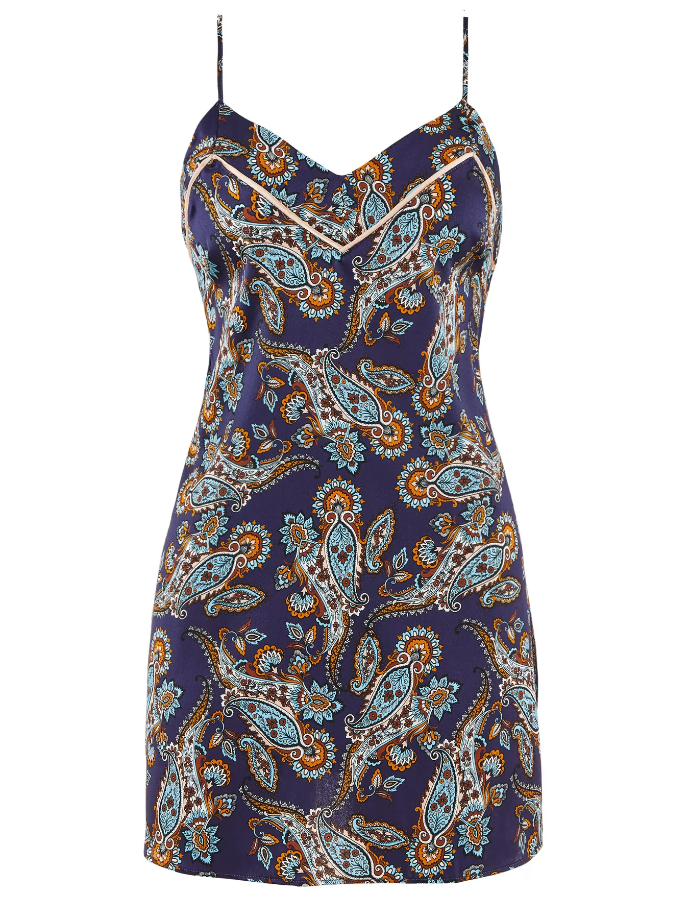 Granatowy Jedwabna koszula nocna Aubade Silk By Night RT40 - zdjęcie 5