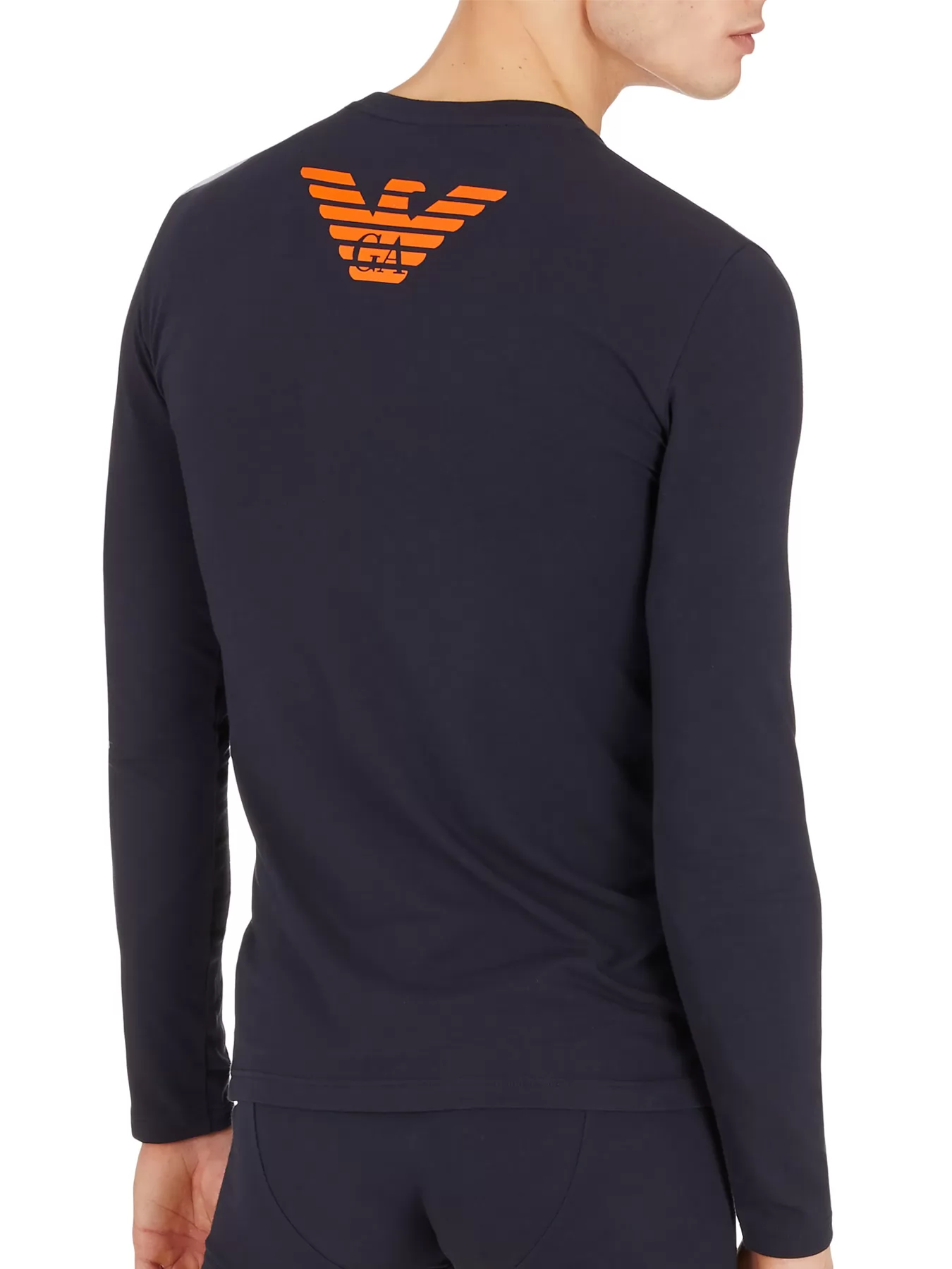 Granatowy Koszulka męska Emporio Armani 1110232F725 - zdjęcie 2