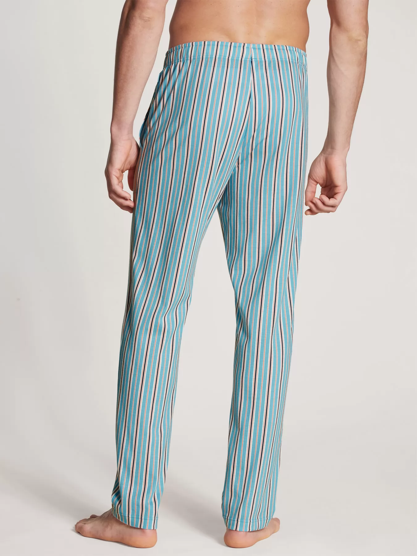 Niebieski, pomarańczowy Spodnie męskie Calida Remix Sleep Weekend 29884 - zdjęcie 2