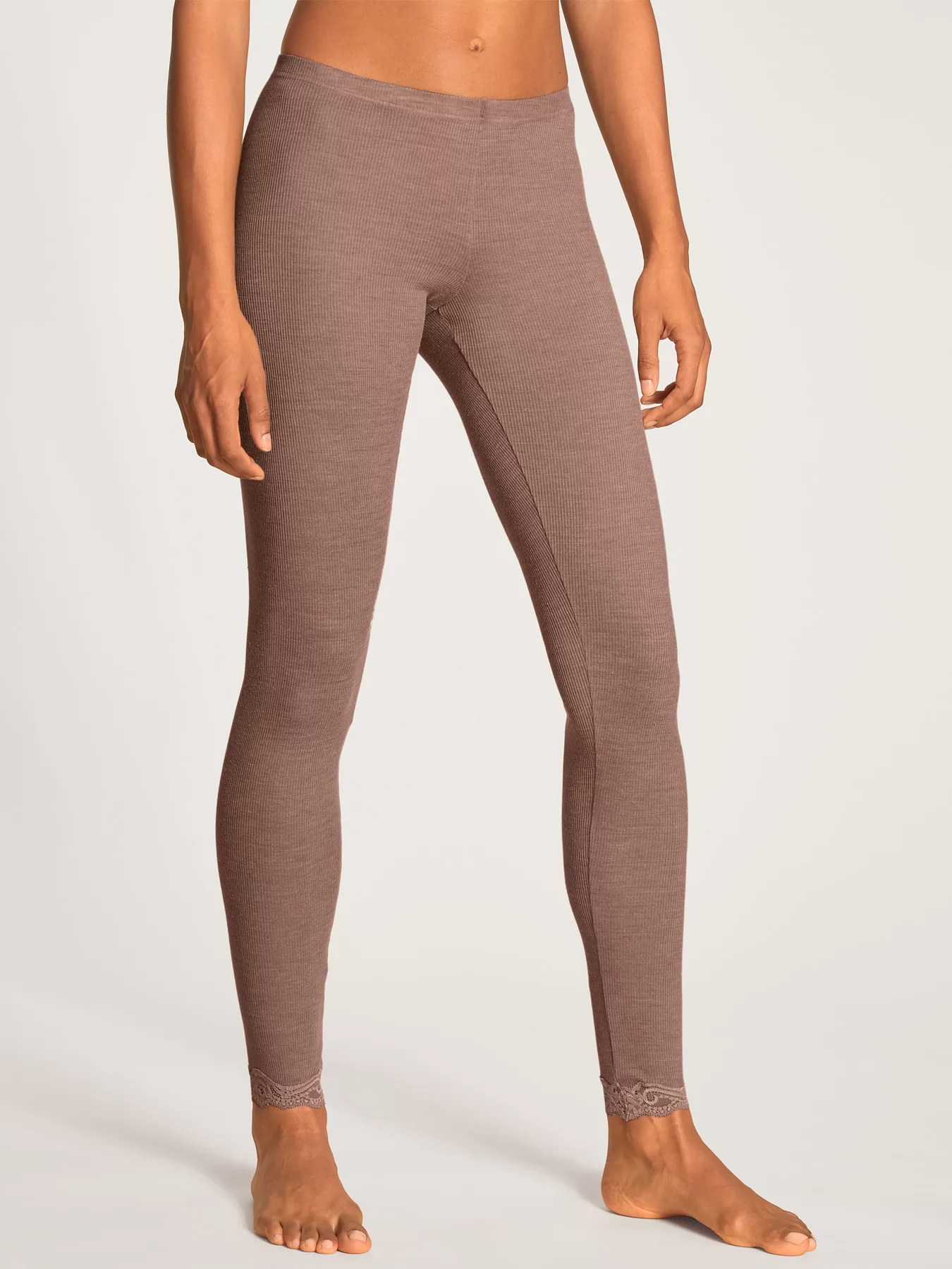 Brązowy Jedwabne leginsy damskie Calida Richesse Lace 27991 - zdjęcie 1