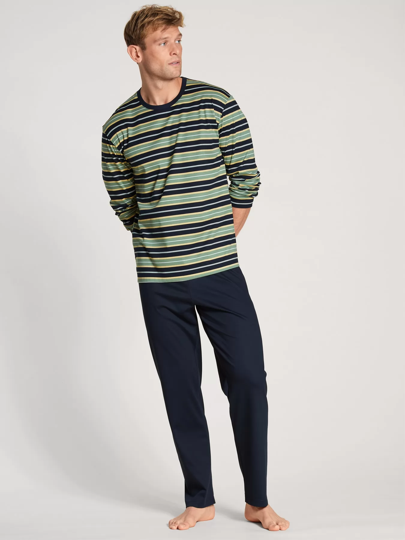 Czarny, zielony Piżama męska Calida Relax Streamline 43284 - zdjęcie 1