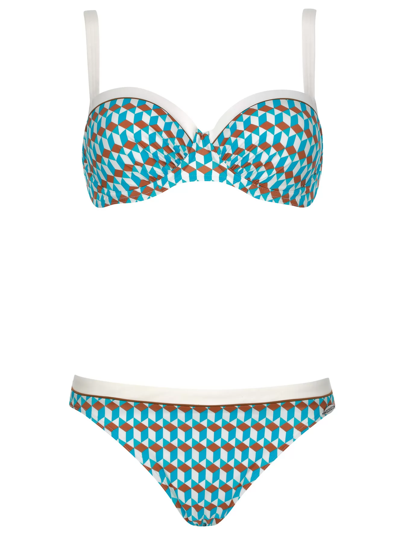 Brązowy, niebieski Kostium kąpielowy Sunflair 71062 - zdjęcie 5