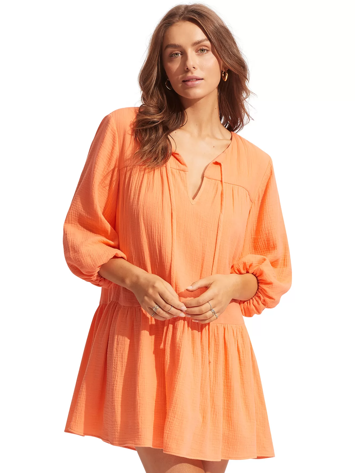 Pomarańczowy Sukienka plażowa Seafolly Take Flight 54870-CU - zdjęcie 1
