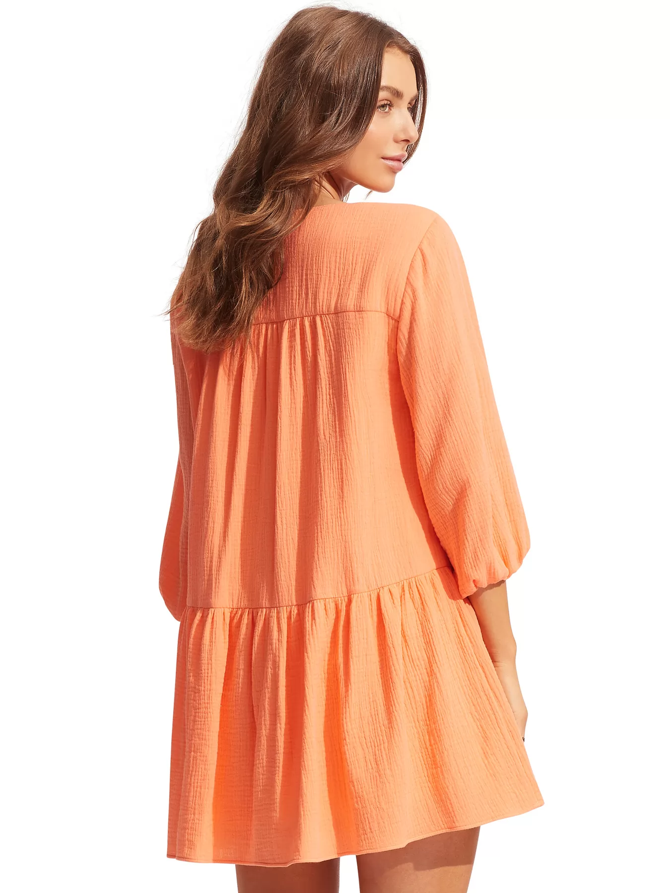 Pomarańczowy Sukienka plażowa Seafolly Take Flight 54870-CU - zdjęcie 2