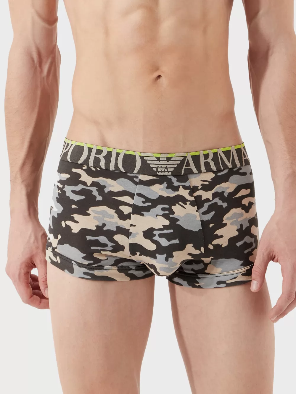 Beżowy, brązowy, szary Bokserki męskie Emporio Armani 1113893R509 - zdjęcie 1