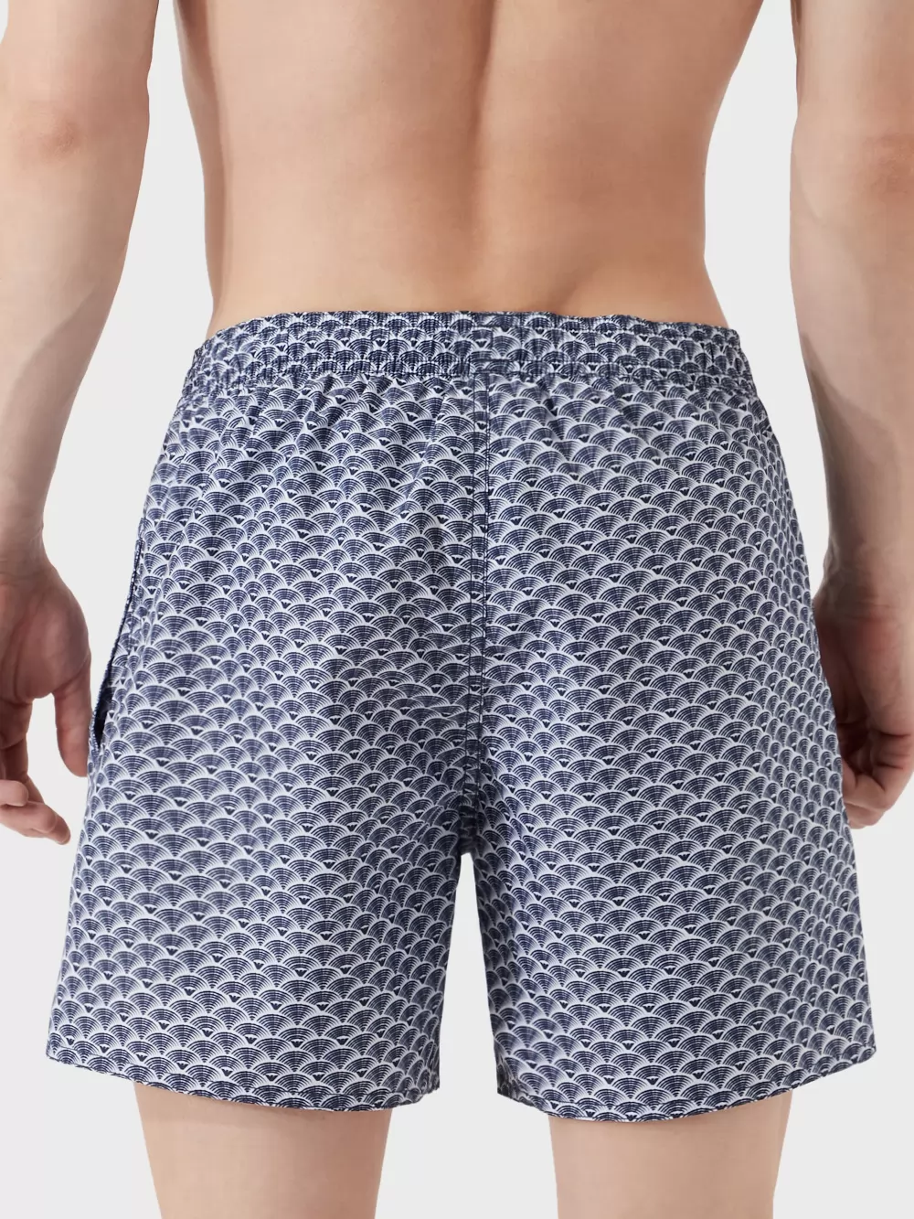 Biały, granatowy Szorty kąpielowe Emporio Armani 2117403R428 - zdjęcie 2