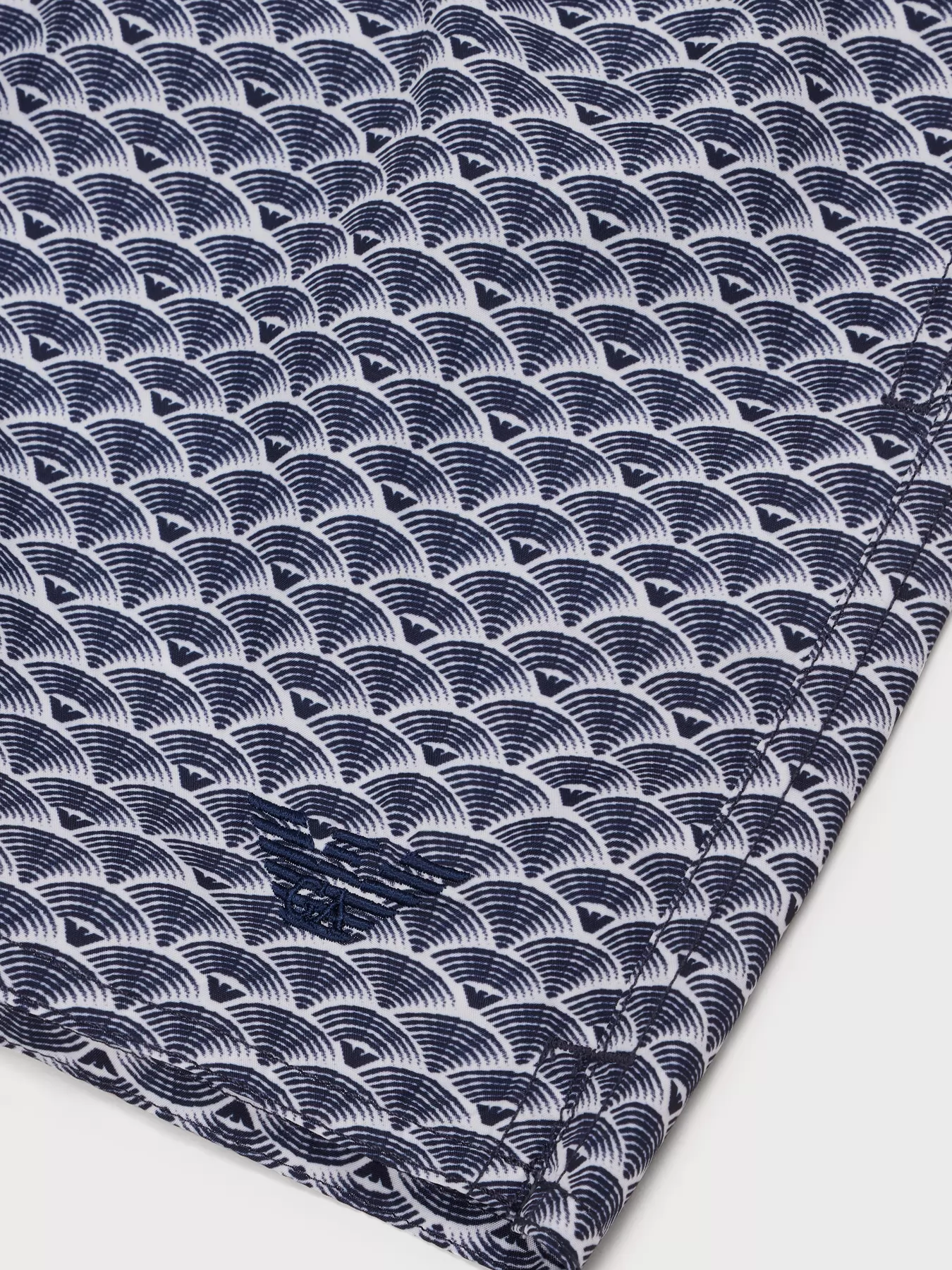 Biały, granatowy Szorty kąpielowe Emporio Armani 2117403R428 - zdjęcie 4