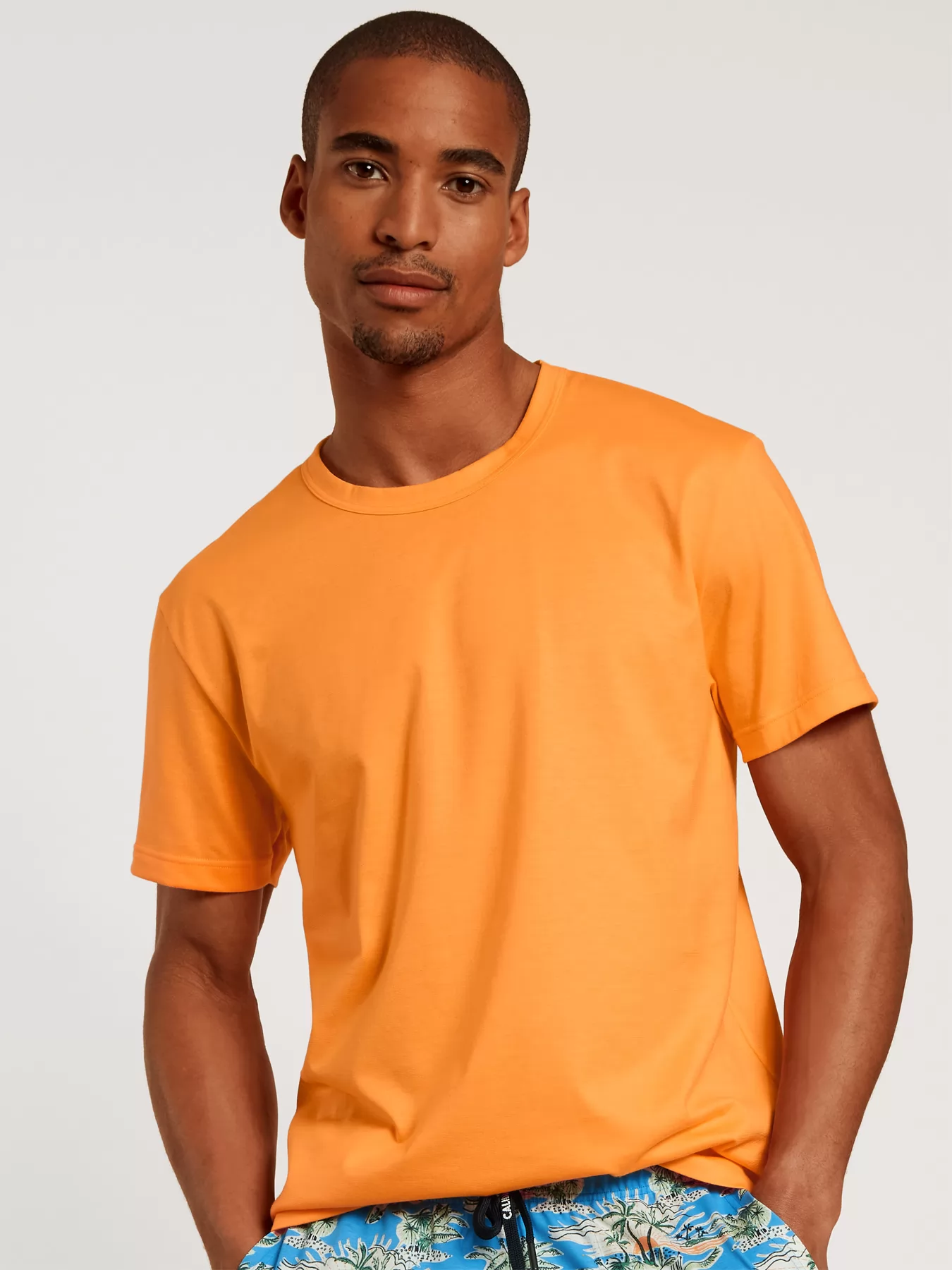 Pomarańczowy Koszulka męska Calida Remix Sleep Holiday 14569 - zdjęcie 1
