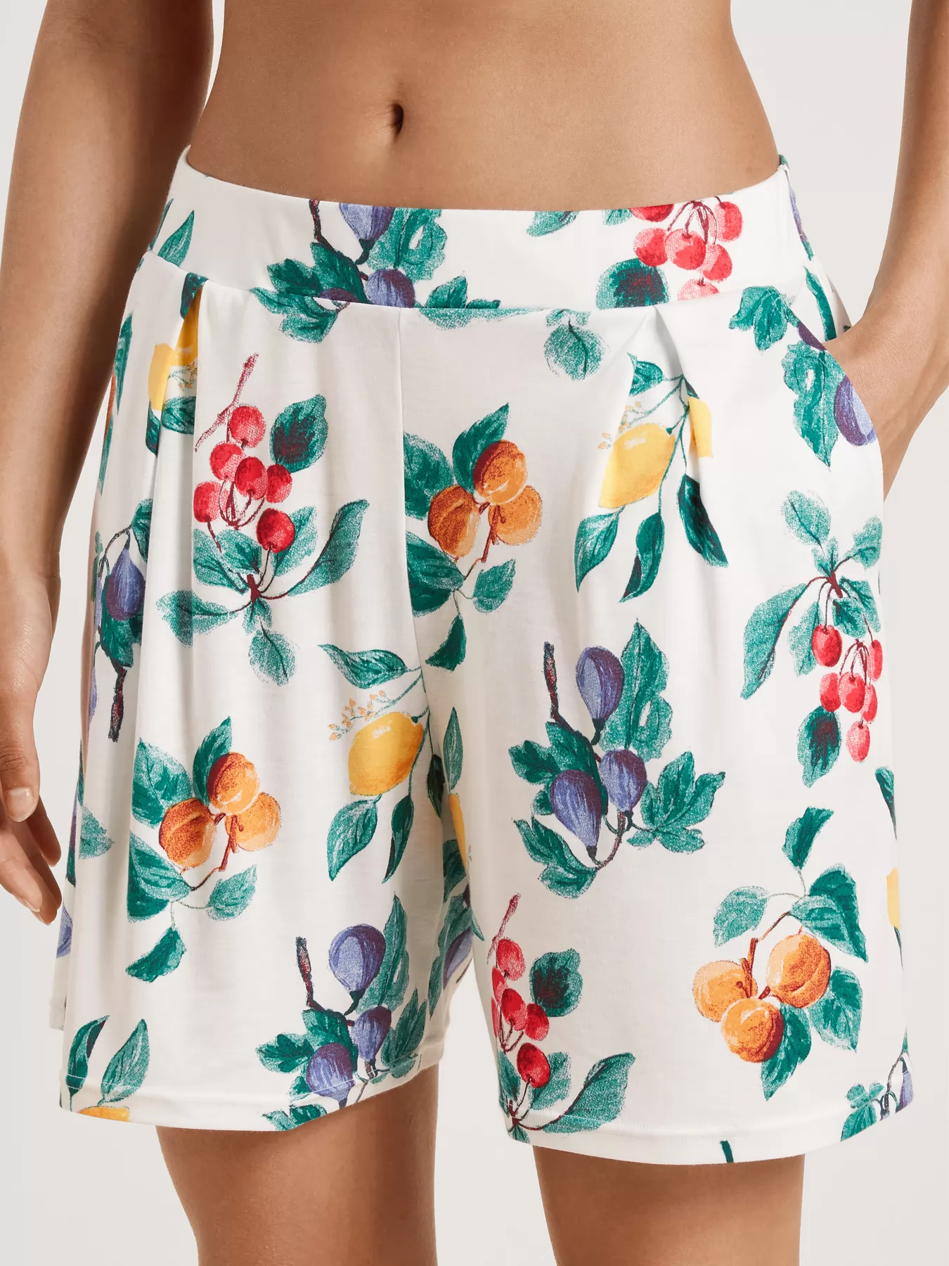 Kremowy, pomarańczowy, zielony Spodenki damskie Calida Favourites Fruits 26491 - zdjęcie 1